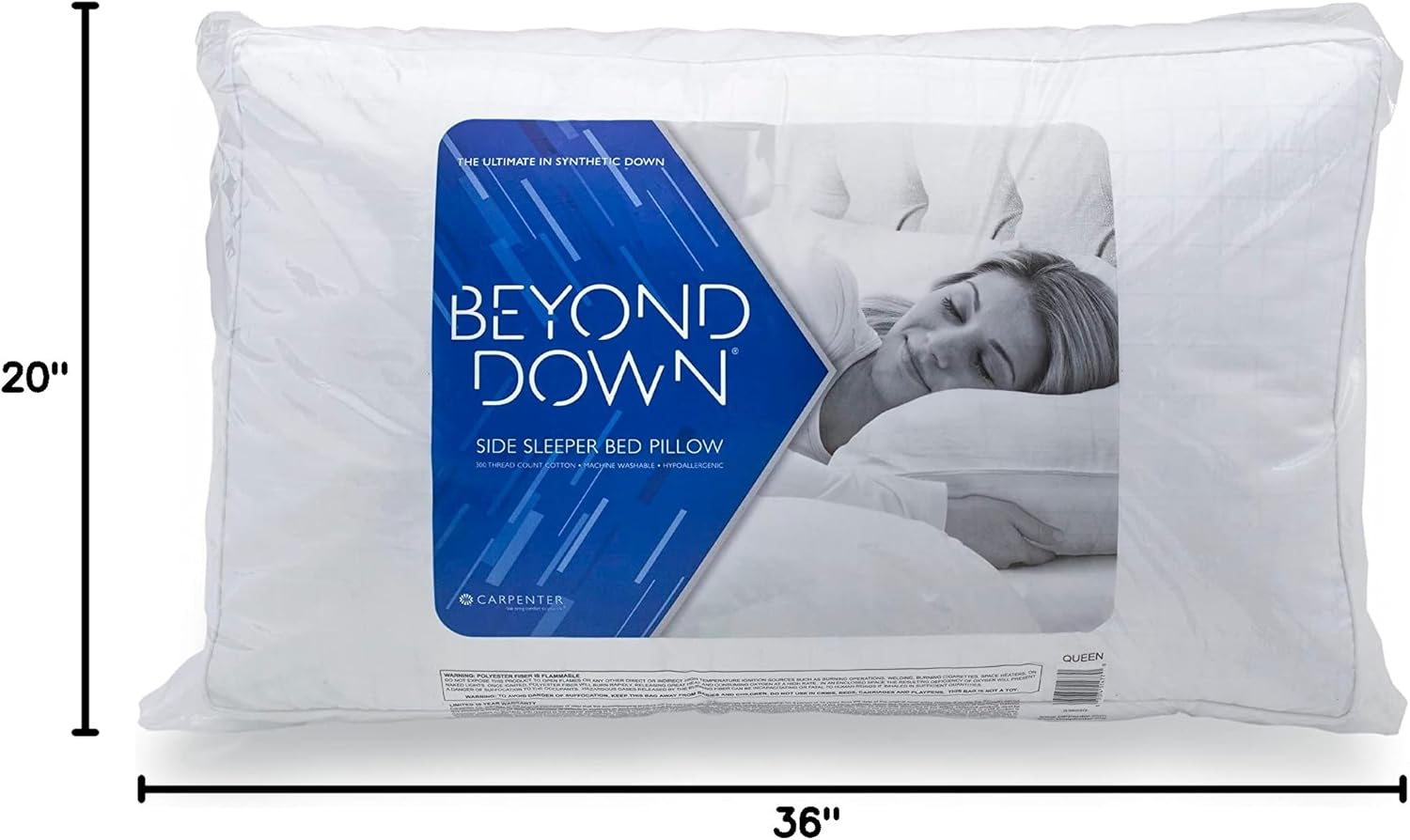 Beyond Down® Gussetted Bed Pillow Side Sleeper, King
