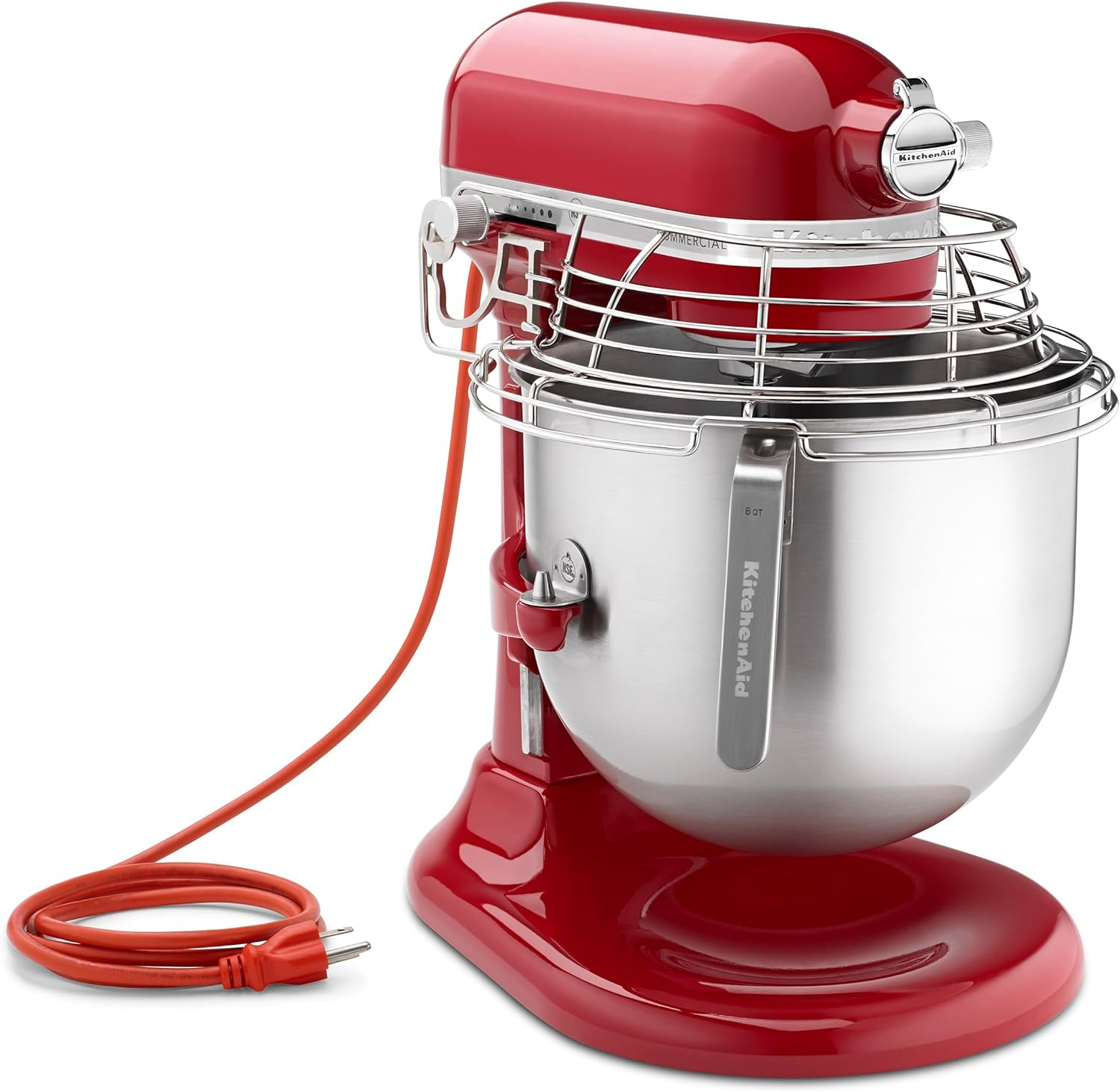 KitchenAid KSMC895ER 8-Qt 10-Speed Empire Red Bowl Lift Stand Mixer w/ Bowl Guard, 1-3/10 Hp