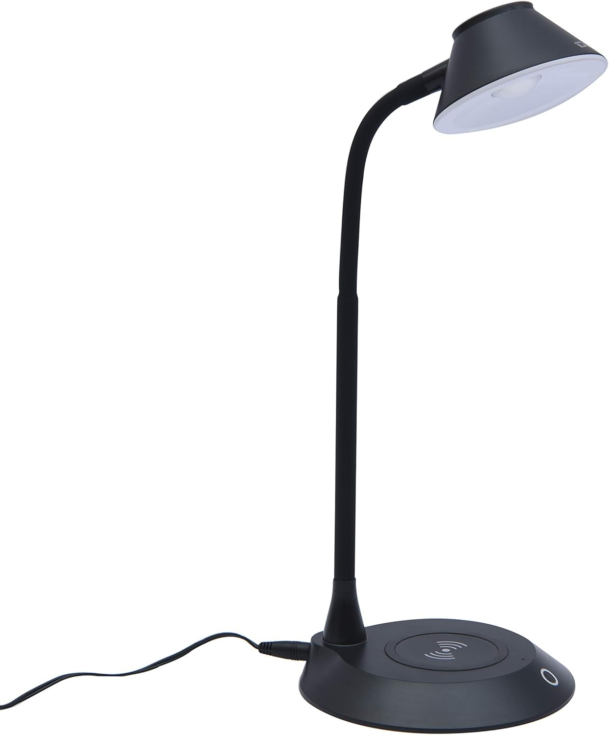 Black Adjustable LED Desk Lamp with Wireless Charger