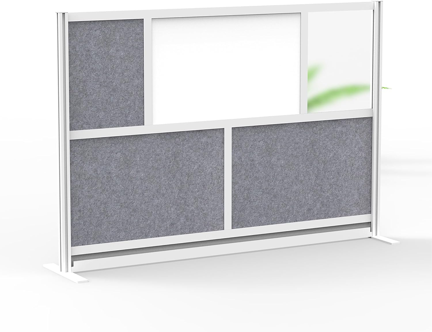 Stand Up Desk Store ReFocus Modular and Expandable Office Partition Wall System (70" W x 48" H Freestanding / Starter Divider Wall)