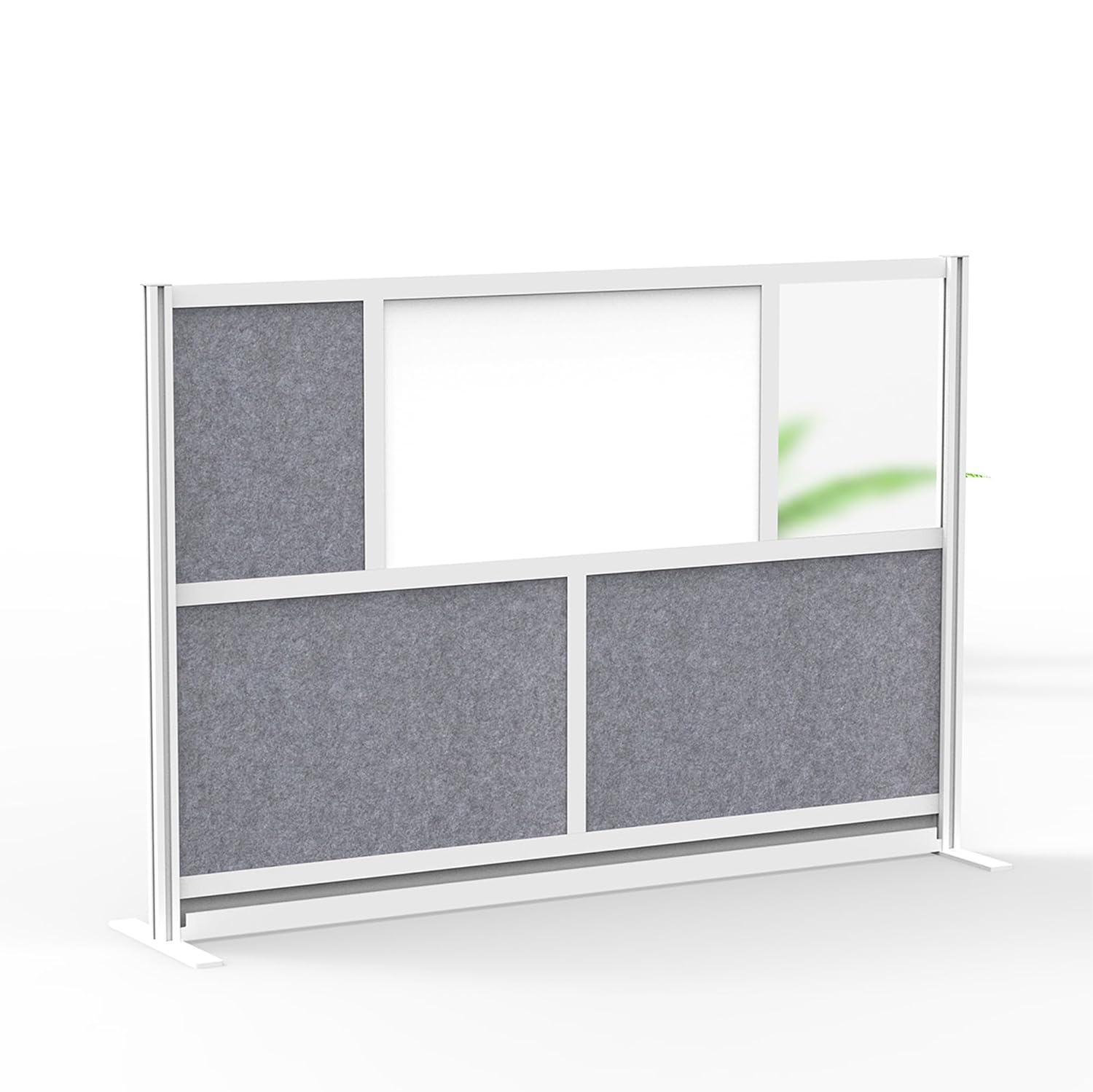 Stand Up Desk Store ReFocus Modular and Expandable Office Partition Wall System (70" W x 48" H Freestanding / Starter Divider Wall)