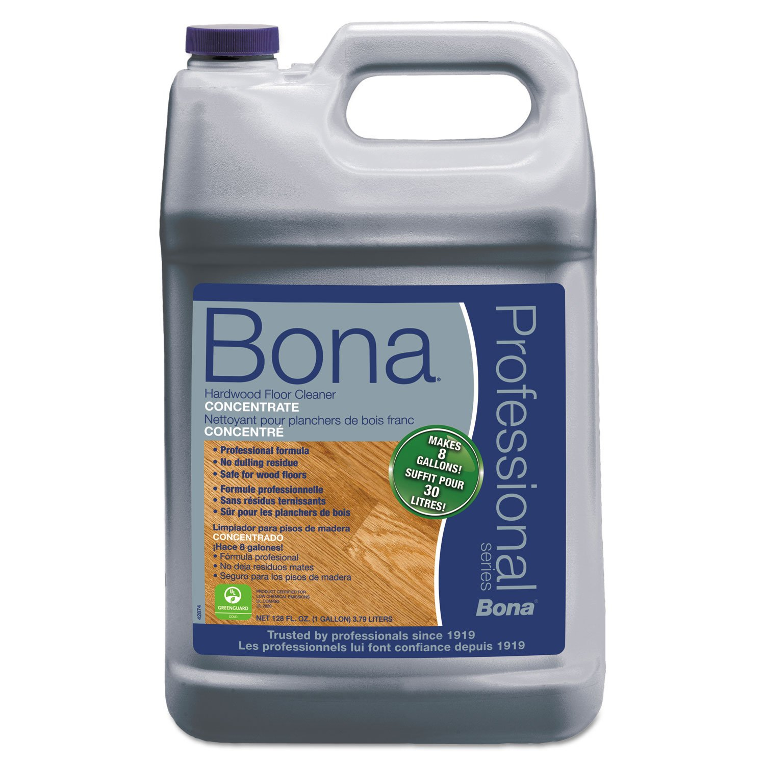 Bona Professional Strength Hardwood Floor Cleaner Concentrate, 1 Gallon, Purple