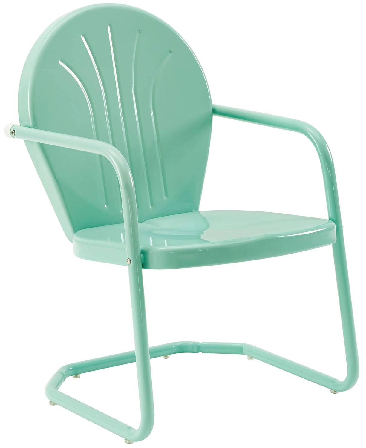 Crosley Furniture Griffith Metal Outdoor Patio Chair in Aqua