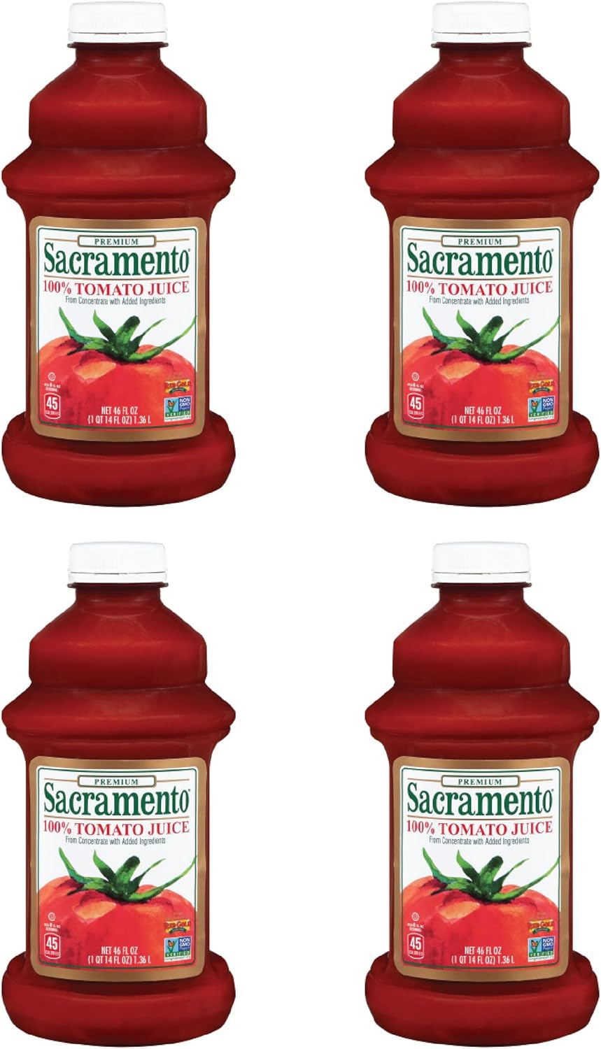 Sacramento 46 oz Kosher Gluten-Free Tomato Juice Multi-Pack