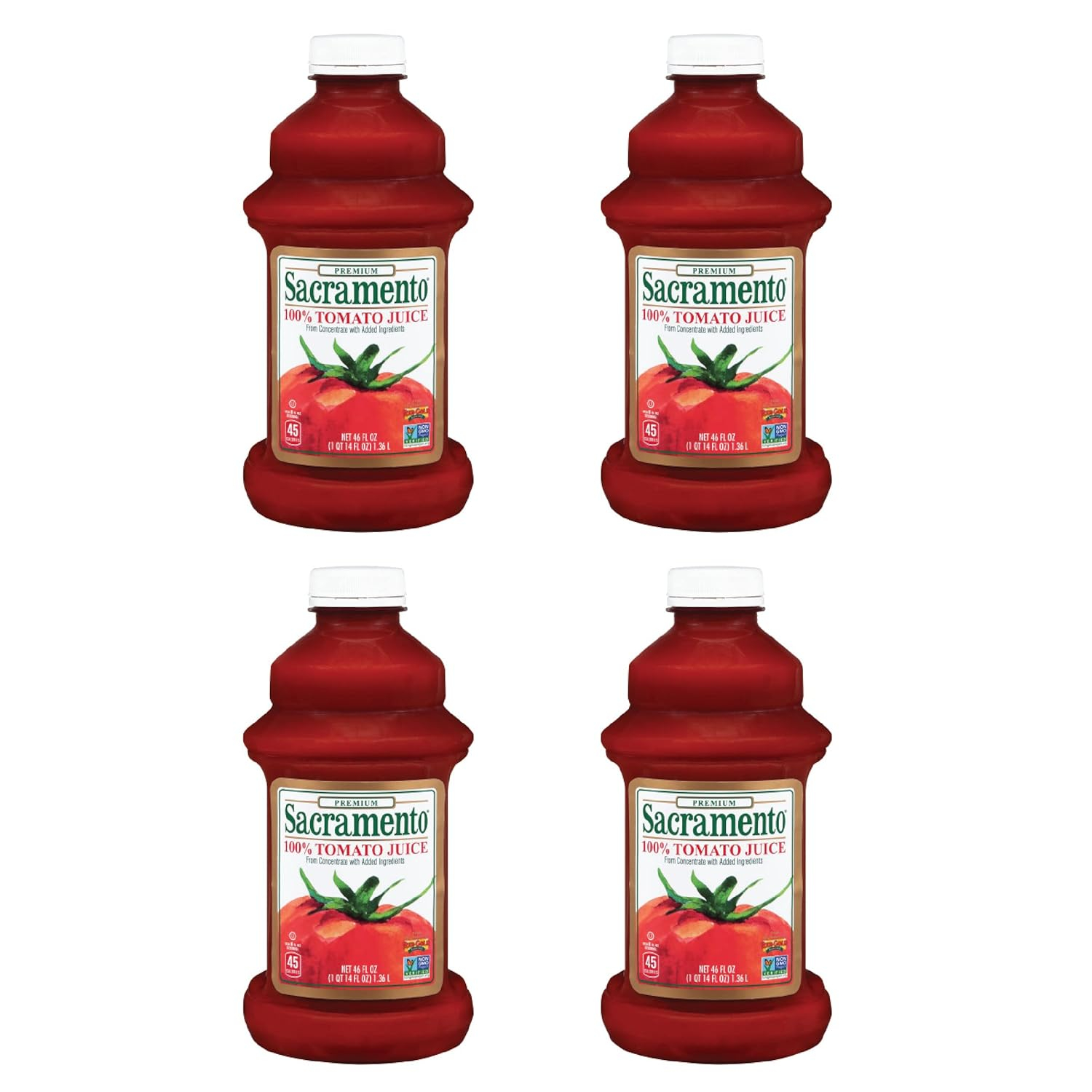 Sacramento 46 oz Kosher Gluten-Free Tomato Juice Multi-Pack
