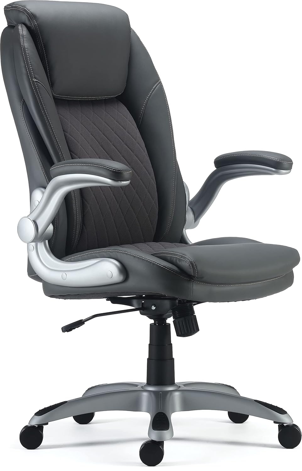 Staples Sorina Bonded Leather Chair Grey 2/Pack 58263VS