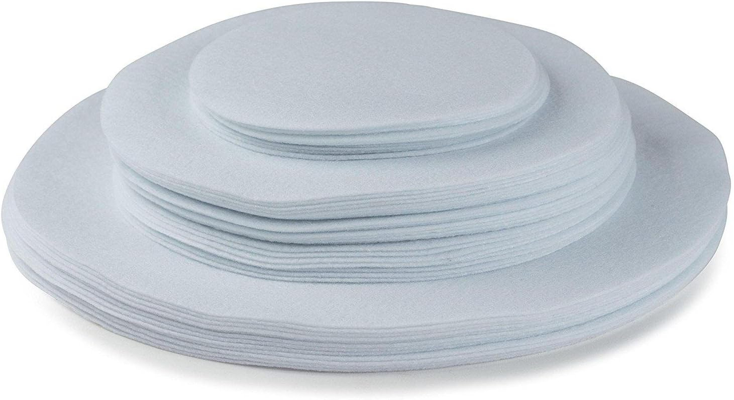 Felt Plate China Storage Dividers Protectors White Large Thick and Premium Soft 144 packs (72 pcs 7.5", 36 pcs 5" and 36 pcs 10.5")