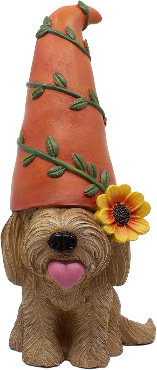 Original Doodle Gnome - Garden Gnomes Outdoor Dog Statue, Garden Décor, Cute Garden Sculptures & Statues