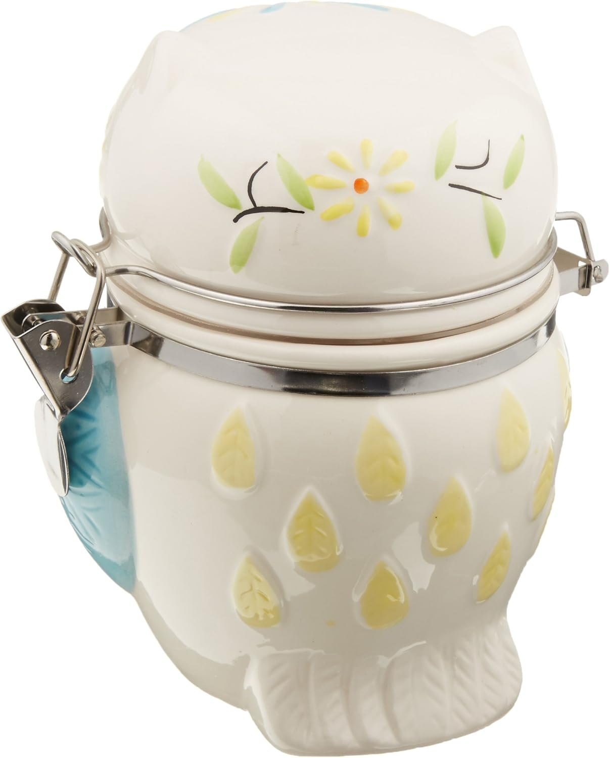 Boston Warehouse Hinged Jar, Pugly Sweater Collection, Hand-painted Earthenware Storage Container C57