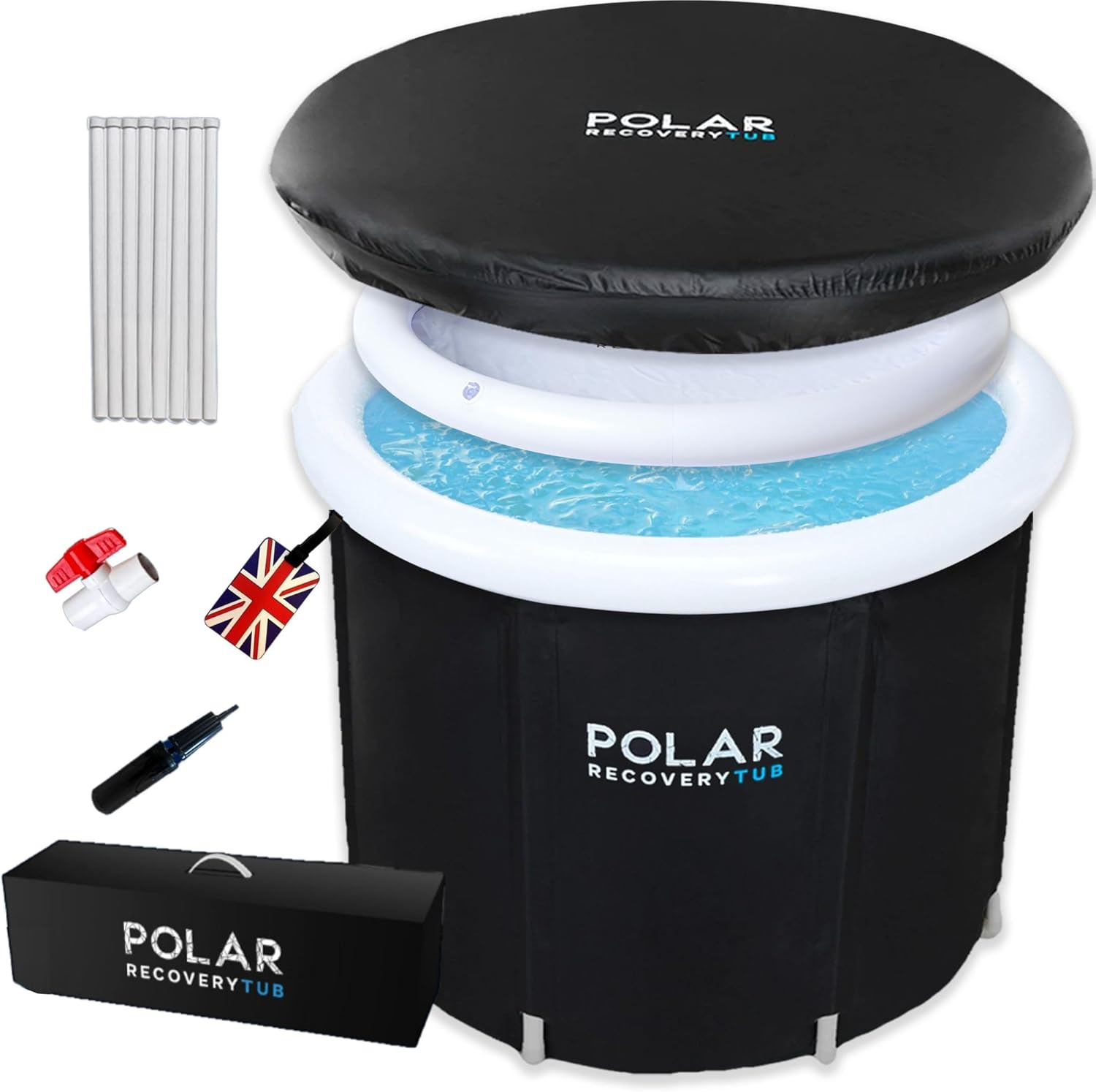 Tub/Portable Ice Bath for Cold Water Therapy Training/an Ice Bathtub for Athletes - Adult Spa for Ice Baths and Soaking - Outdoor Cold Therapy tub (Black XL)