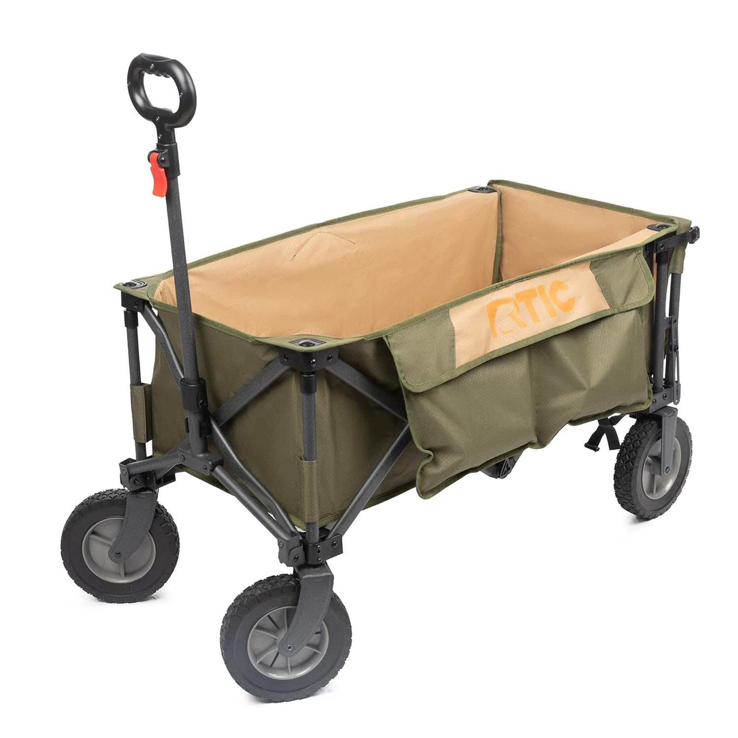 RTIC Ultra-Tough Wagon Folding Utility Cart with All-Terrain Wheels, Foldable, Portable, Collapsible, Push Pull Cart for Camping, Beach, Garden, Outdoor, Sports, 250 Lbs Capacity, Trailblazer