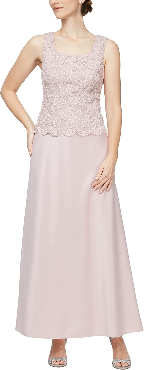 Blush Lace and Satin Long Sleeve Maxi Dress with Jacket