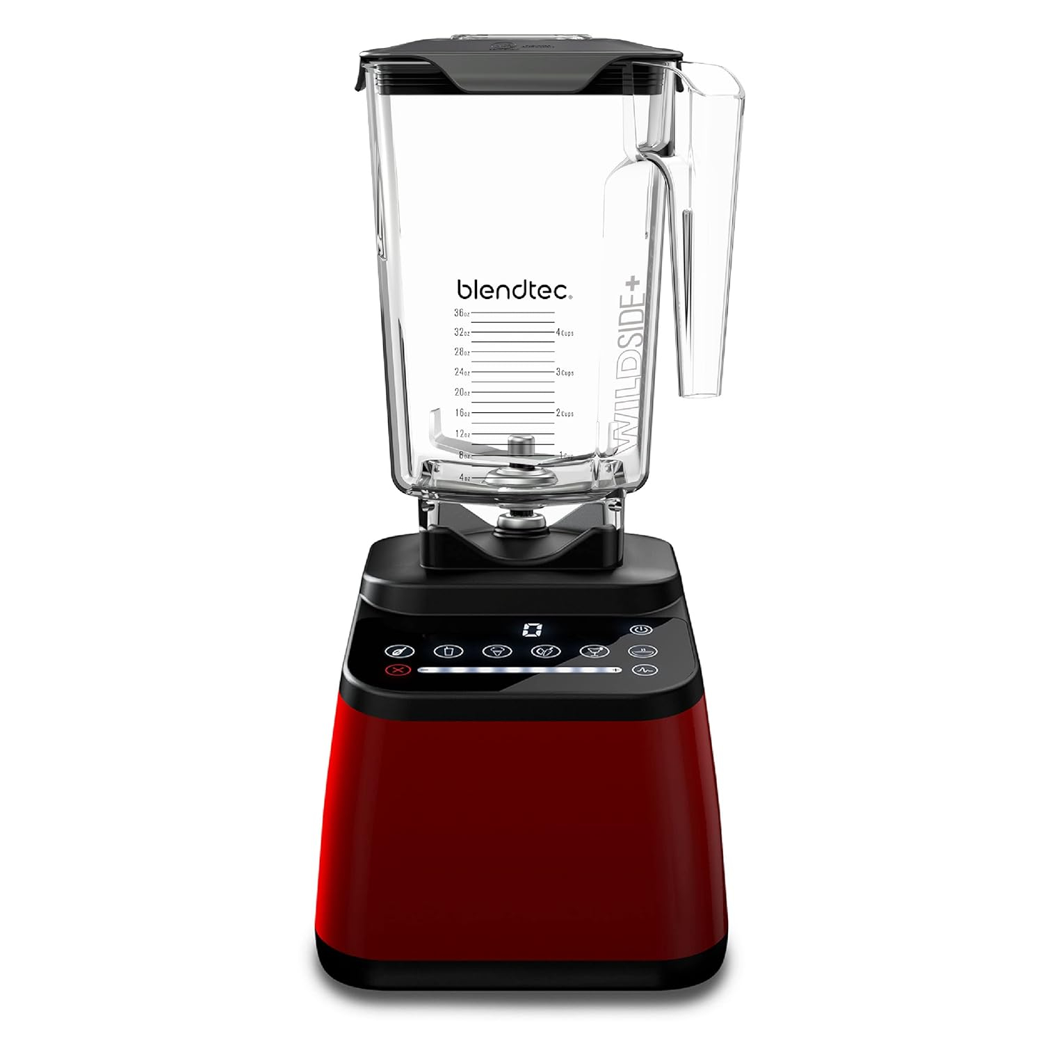 Blendtec Licuadora Original Designer Series y Frasco WildSide+ de 90 oz - Paquete de Licuadora de Cocina - Rojo