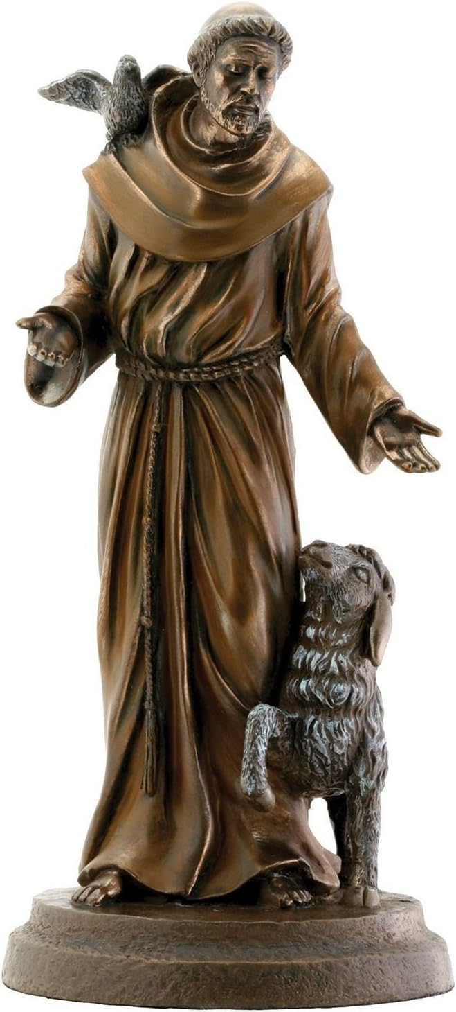 Summit by White Mountain 7.50" Religious Saint Francis Garden Statues, Decorative