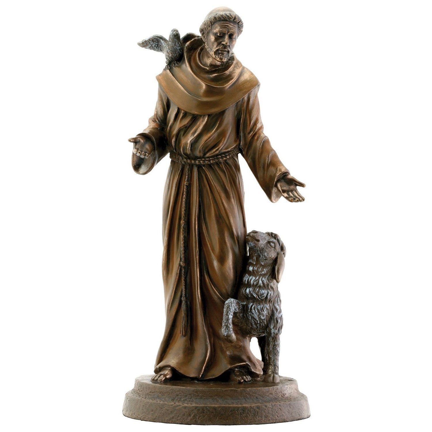 Summit by White Mountain 7.50" Religious Saint Francis Garden Statues, Decorative