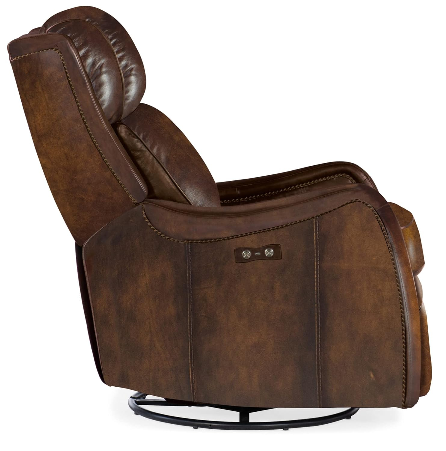 RC Leather Swivel Power Recliner