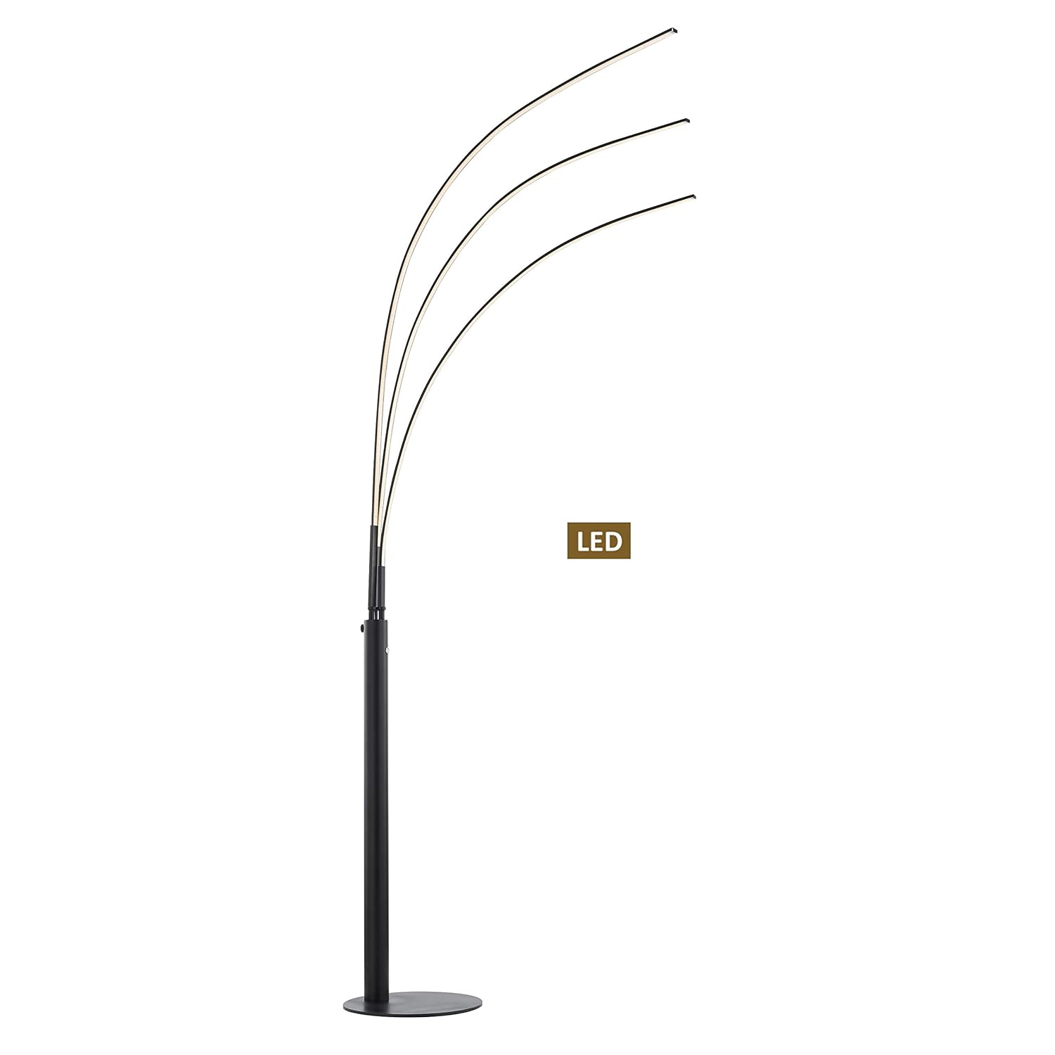 Artiva  Aurora LED Arch Tree Floor Lamp, 92" - 92 black Black