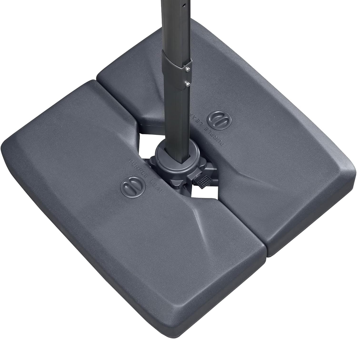 PURPLE LEAF 264 lBS Heavy Duty Patio Umbrella Base XBS540 Deck Offset Cantilever Umbrella Base Sand/Water Filled Square for Outdoor Gardern Backyard