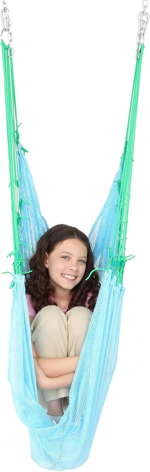 Fun and Function Mesh Therapy Swing - Sensory Swing for Kids with Special Needs - Ceiling Mount, Lightweight, Indoor Sensory Hammock - for Adults and Children Age 3+
