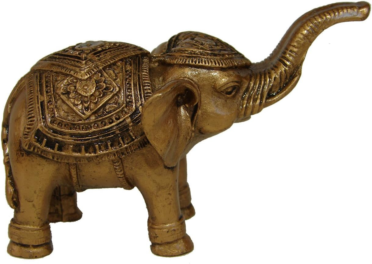 Bronze Trunk Up Elephant Statue for Home Decoration
