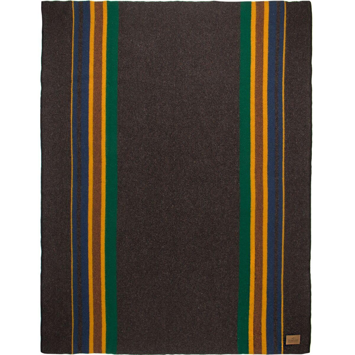 Oxford Wool Camp Blanket with Stripes, 66" x 54"