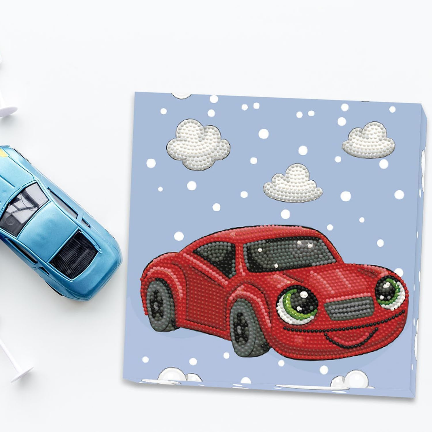 Sporty Red Car Diamond Painting Kit with 2096 Dotz