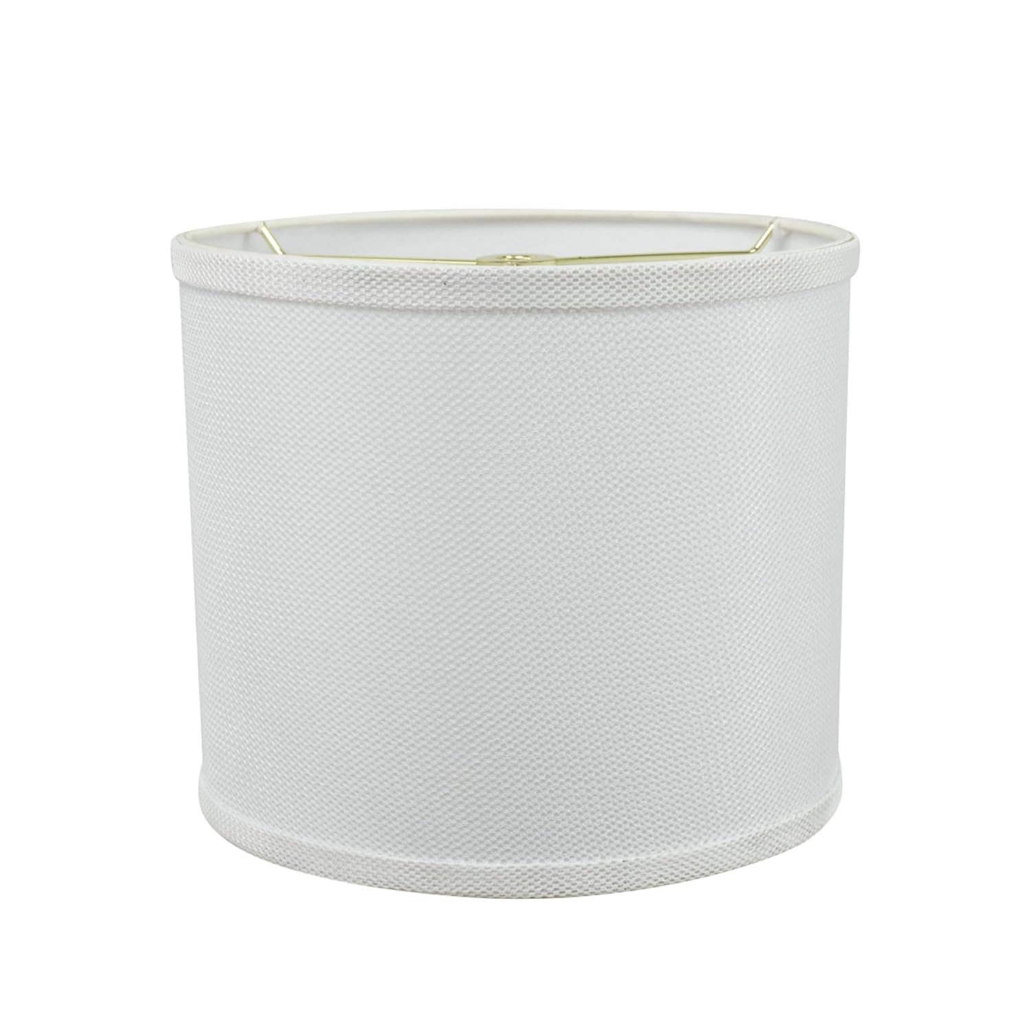 Aspen Creative 31101 Transitional Drum (Cylinder) Shaped Spider Construction Lamp Shade in White, 12" wide (12" x 12" x 10")