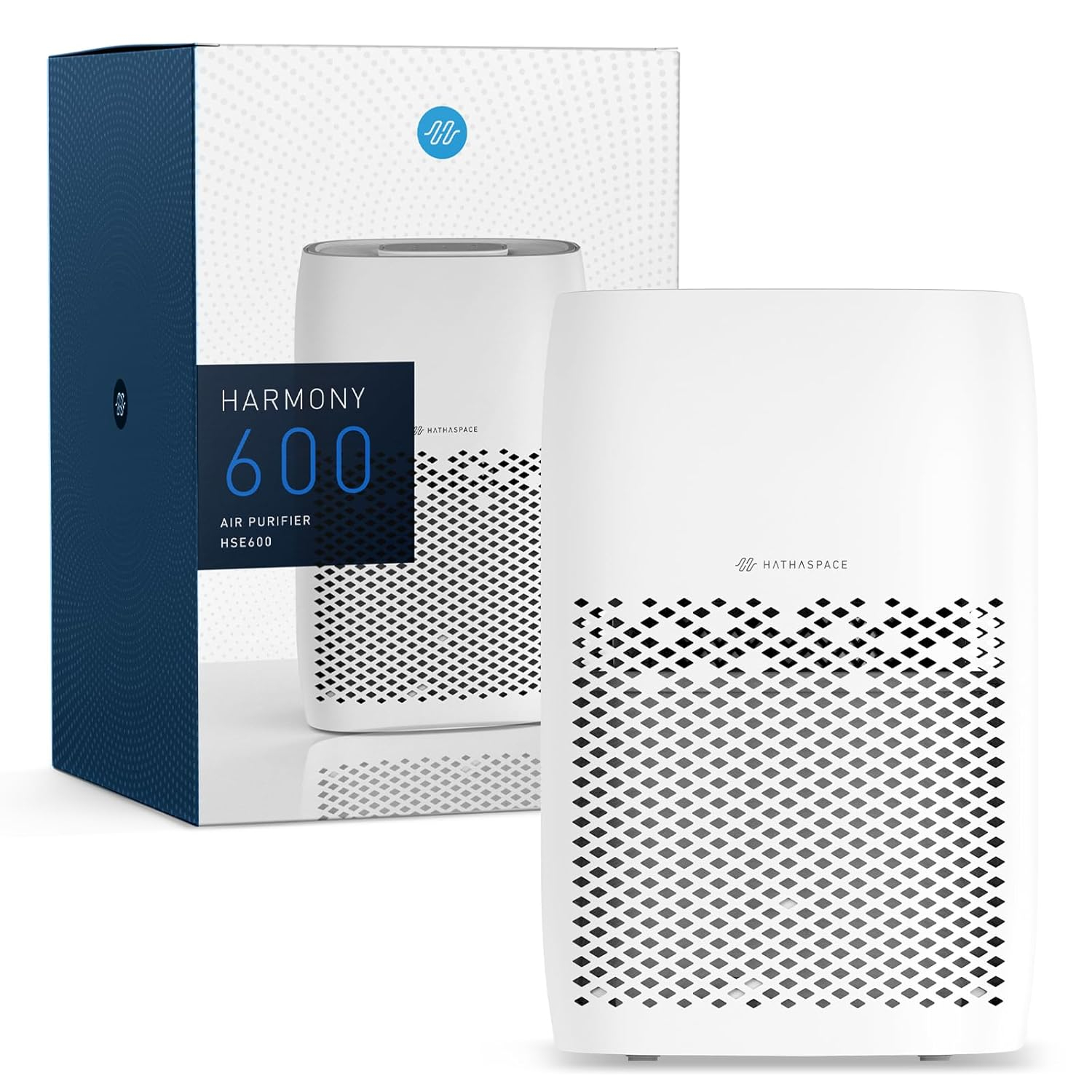 HATHASPACE HSE600 True HEPA Air Purifier for Home, Removes 99.9% of Dust, Smoke, Pet Dander, Odors, VOCs, Covers Up to 600 Sq. Ft, Quiet Air Cleaner with Smart Sensor for Bedroom & Large Rooms