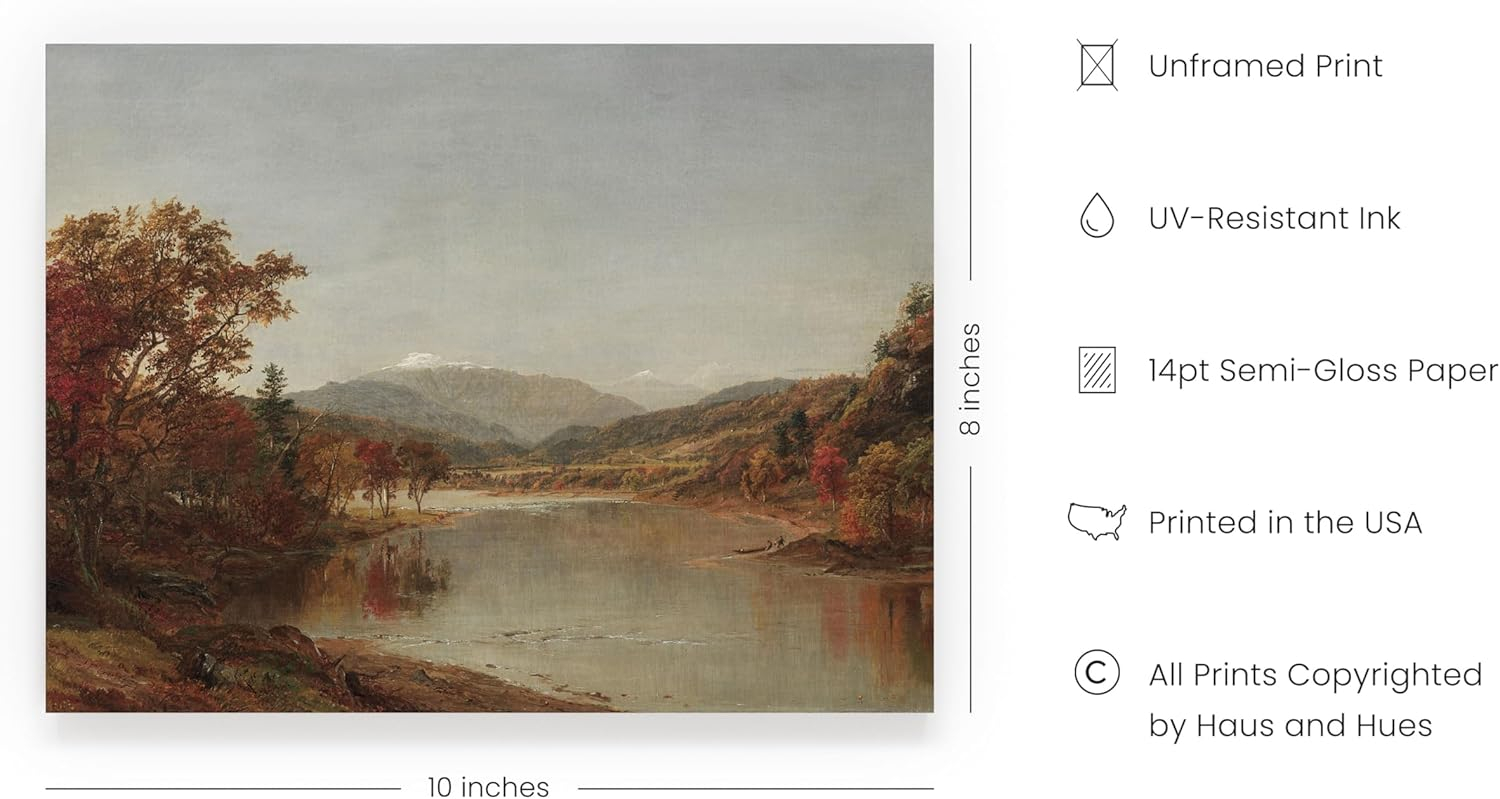 HAUS AND HUES Vintage French Landscape Art – Country Decor, Modern Farmhouse Wall Art, and Rustic Paintings for Home Decoration (Unframed 8x10)