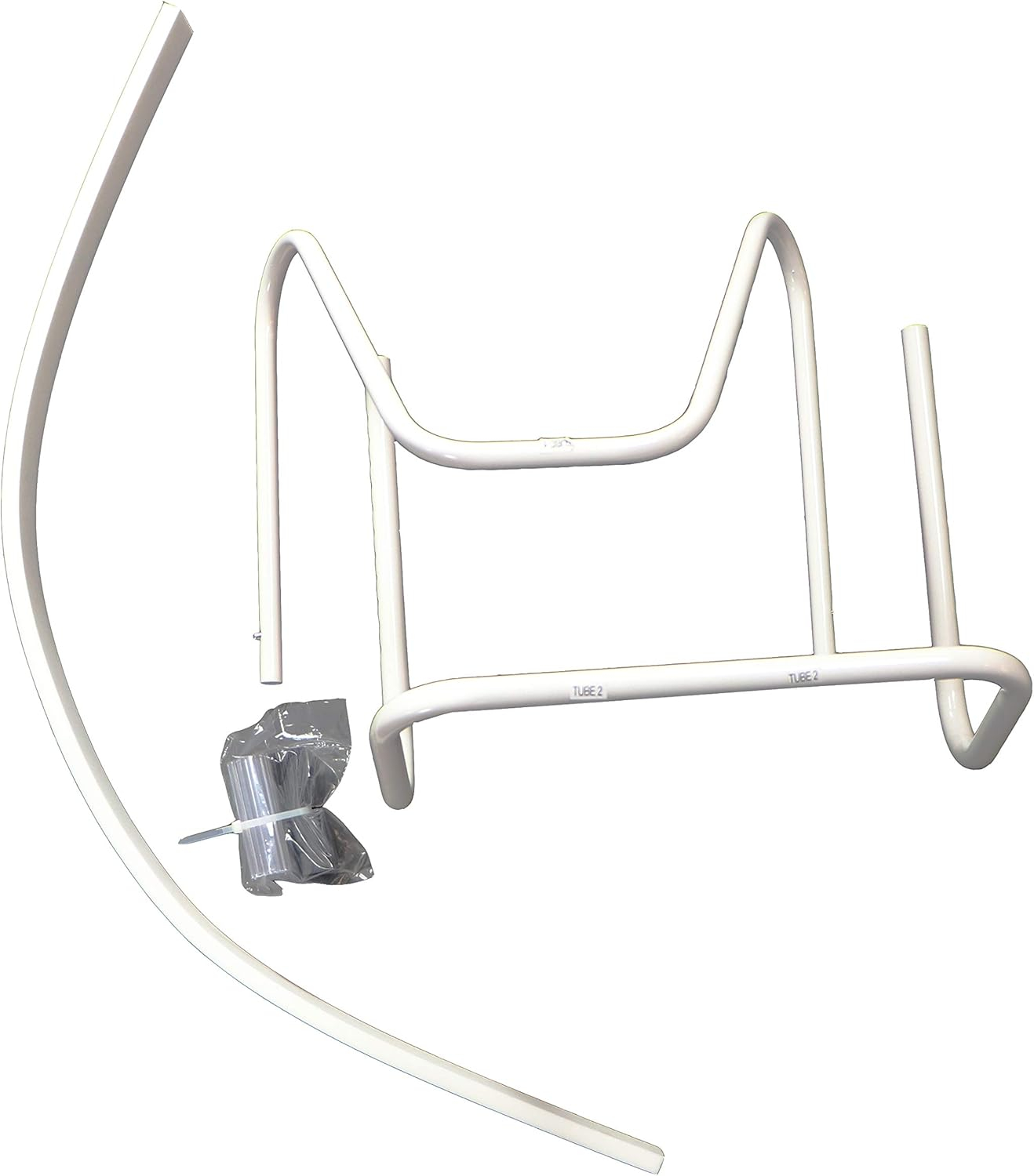 White Tubular No Tool Support Bracket for Window Air Conditioners