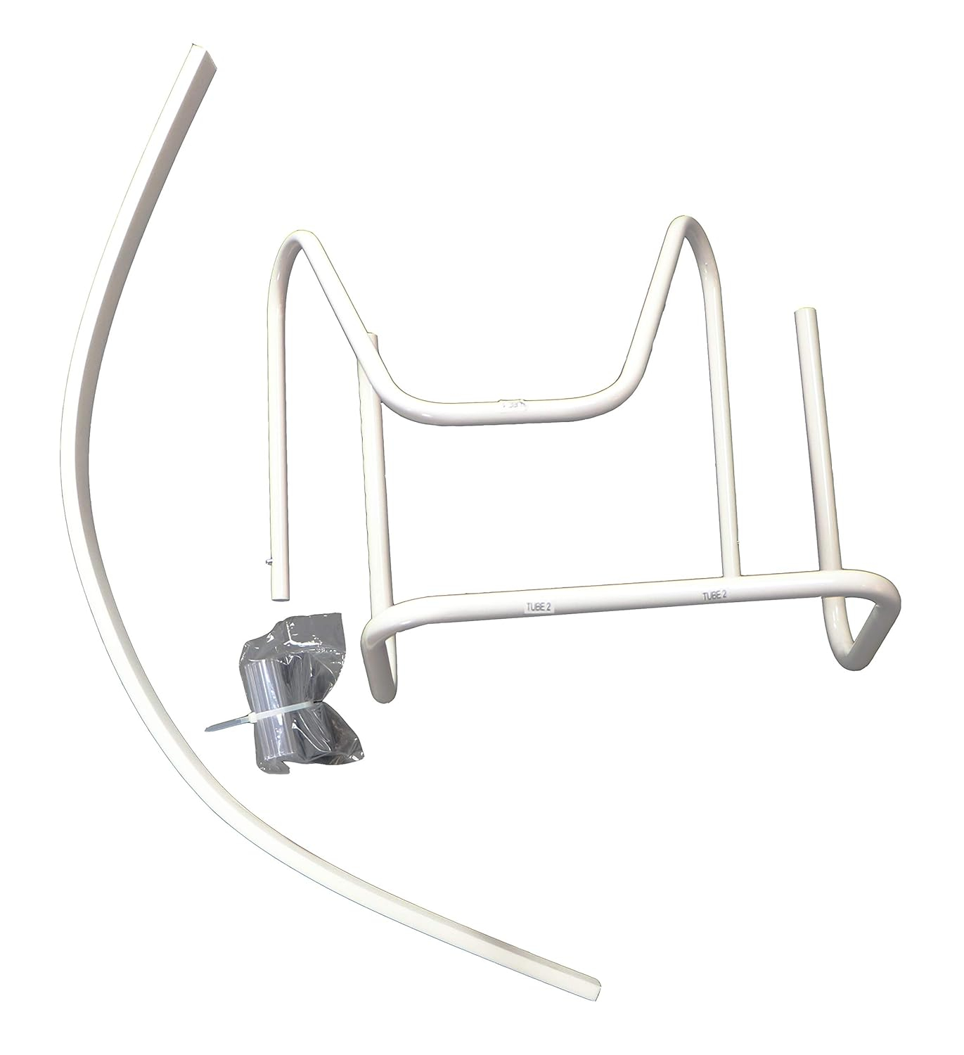 White Tubular No Tool Support Bracket for Window Air Conditioners