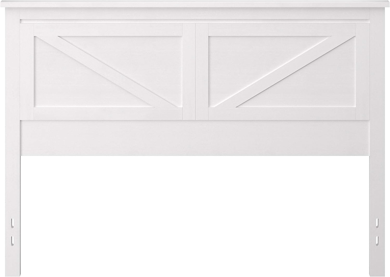 Glenwillow Home Farmhouse Wood Headboard in White, Queen