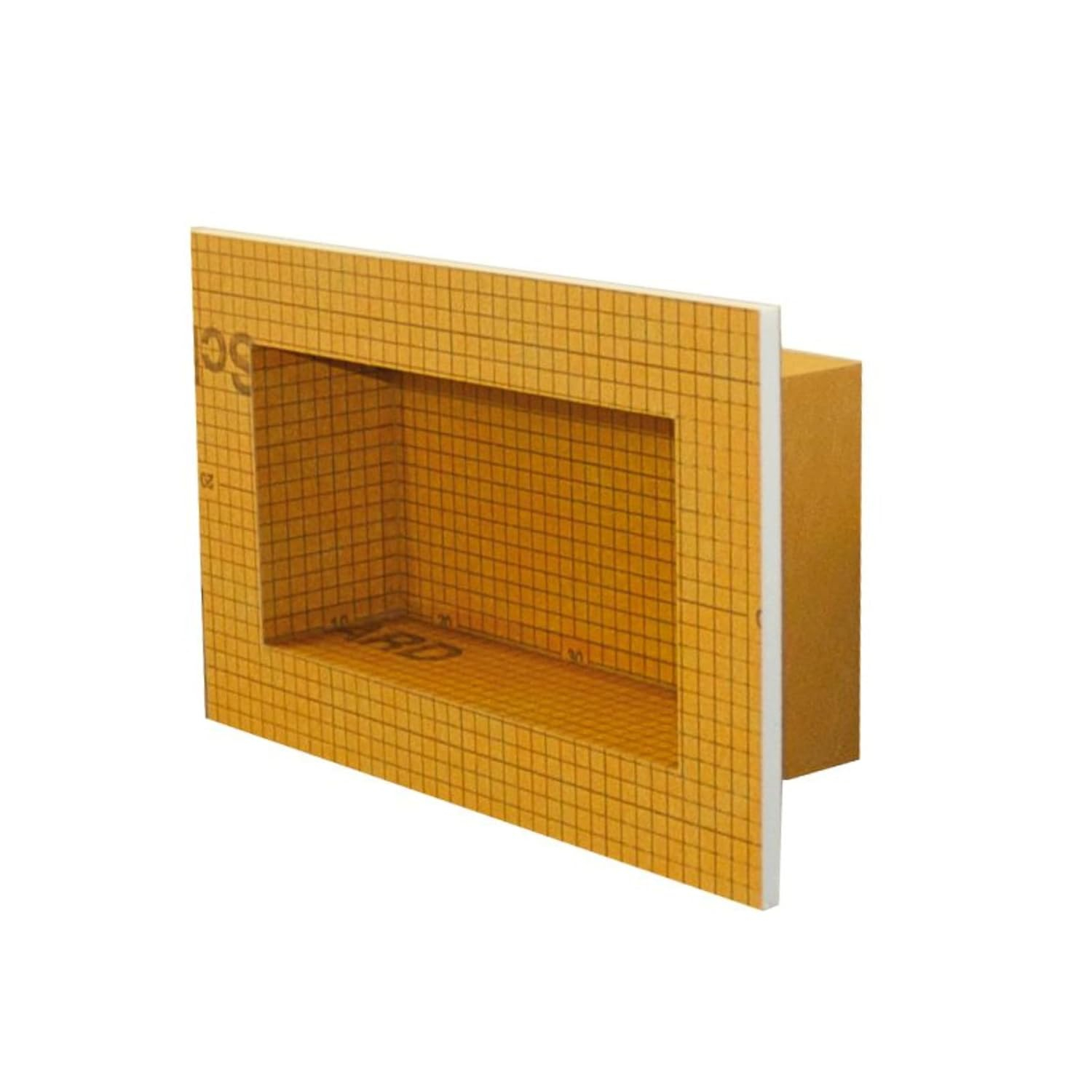 Schluter Kerdi Board Prefabricated Shower Niche with Pre-Sealed Inside Corners for Bathroom Renovation - 12-Inch Width, 6-Inch Height - KB12SN305152A