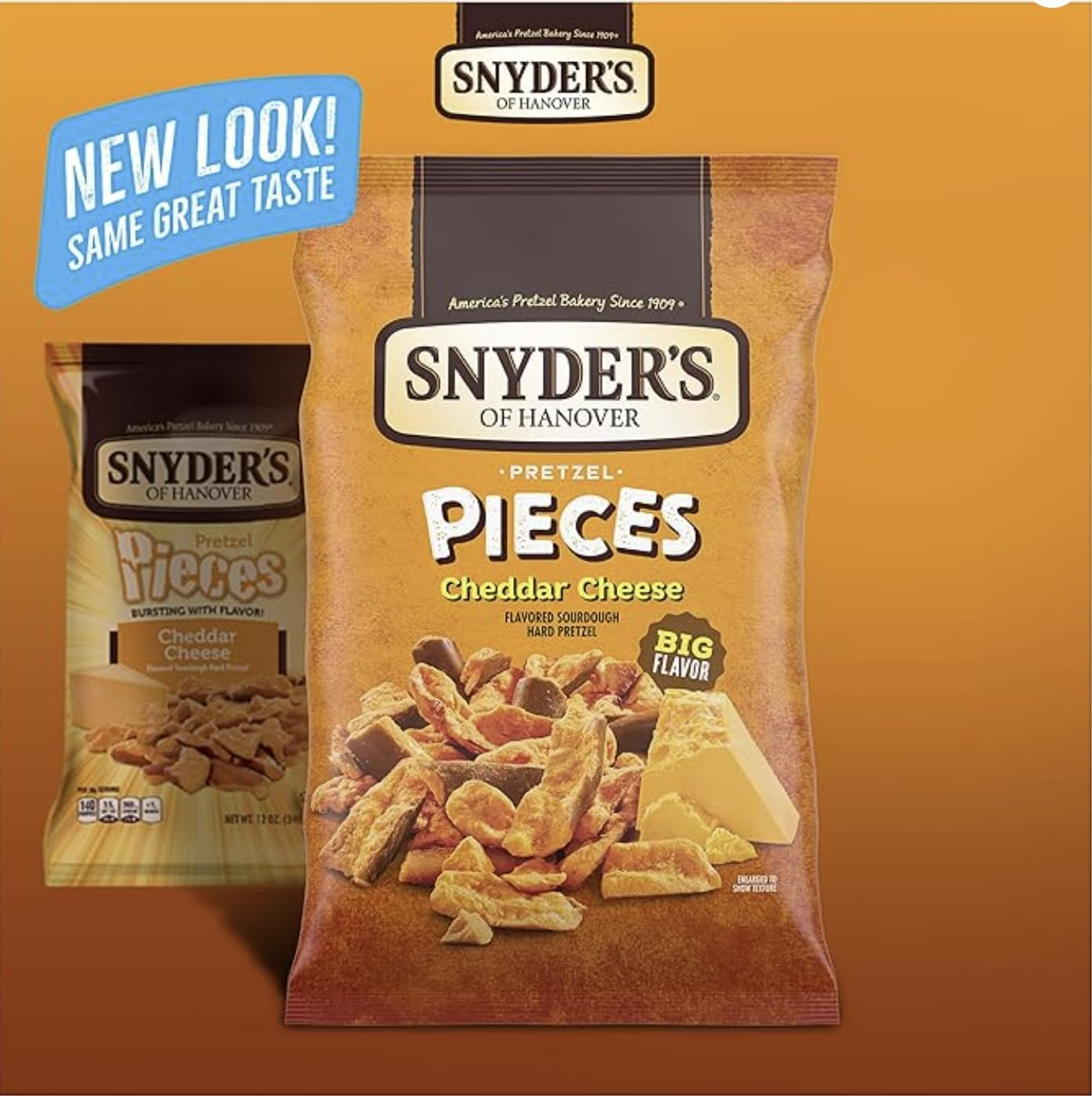 Snyder's of Hanover Pretzel Pieces, Variety 12 Pack bundled by SUPERDEALS 4 Cheddar Cheese, 4 Honey Mustard and Onion, 4 Jalapeno Pretzels, 2.25 oz each bag, total 27 Ounces with mystery gift