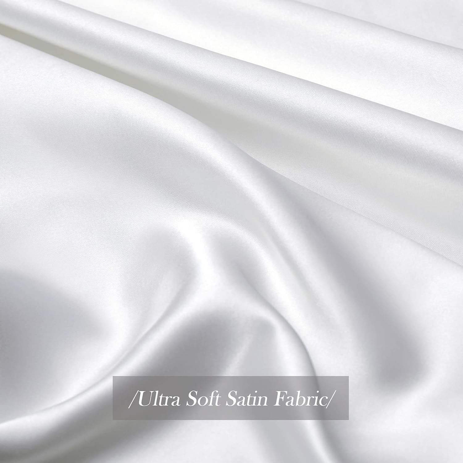 Ersmak Satin Pillowcase King Set of 2, 20" x 40" Ultra Soft & Silky Satin Pillow Cases for Hair and Skin, Wrinkle Fade Resistant Pillow Covers with Envelope Closure (Ivory White)