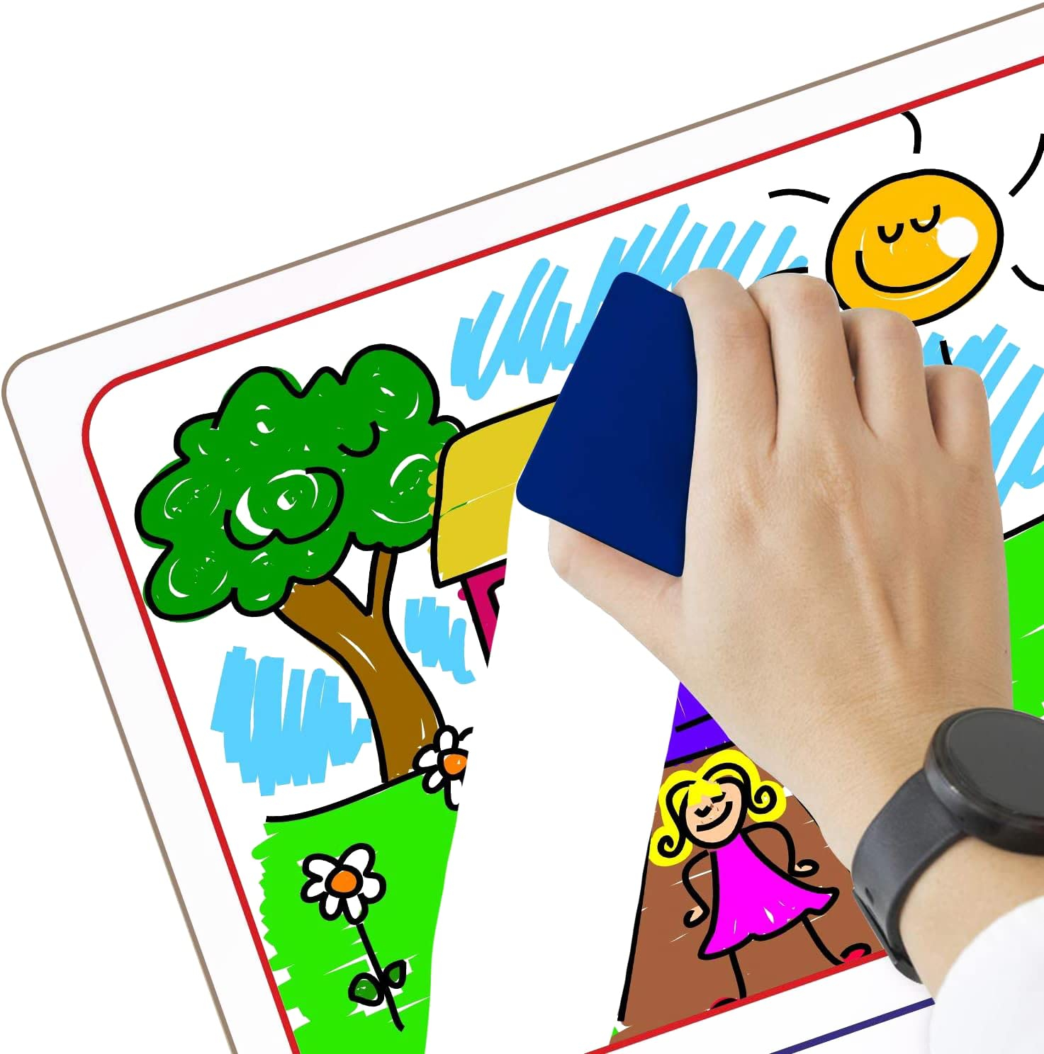 10 Pack Double Sided Whiteboards 9”x12” Story Lined Dry Erase Boards for Kids Writing Board Age 3-5 Practice Drawing Small White Board Teacher Elementary Grade 1 Kindergarten Preschool + Erasers