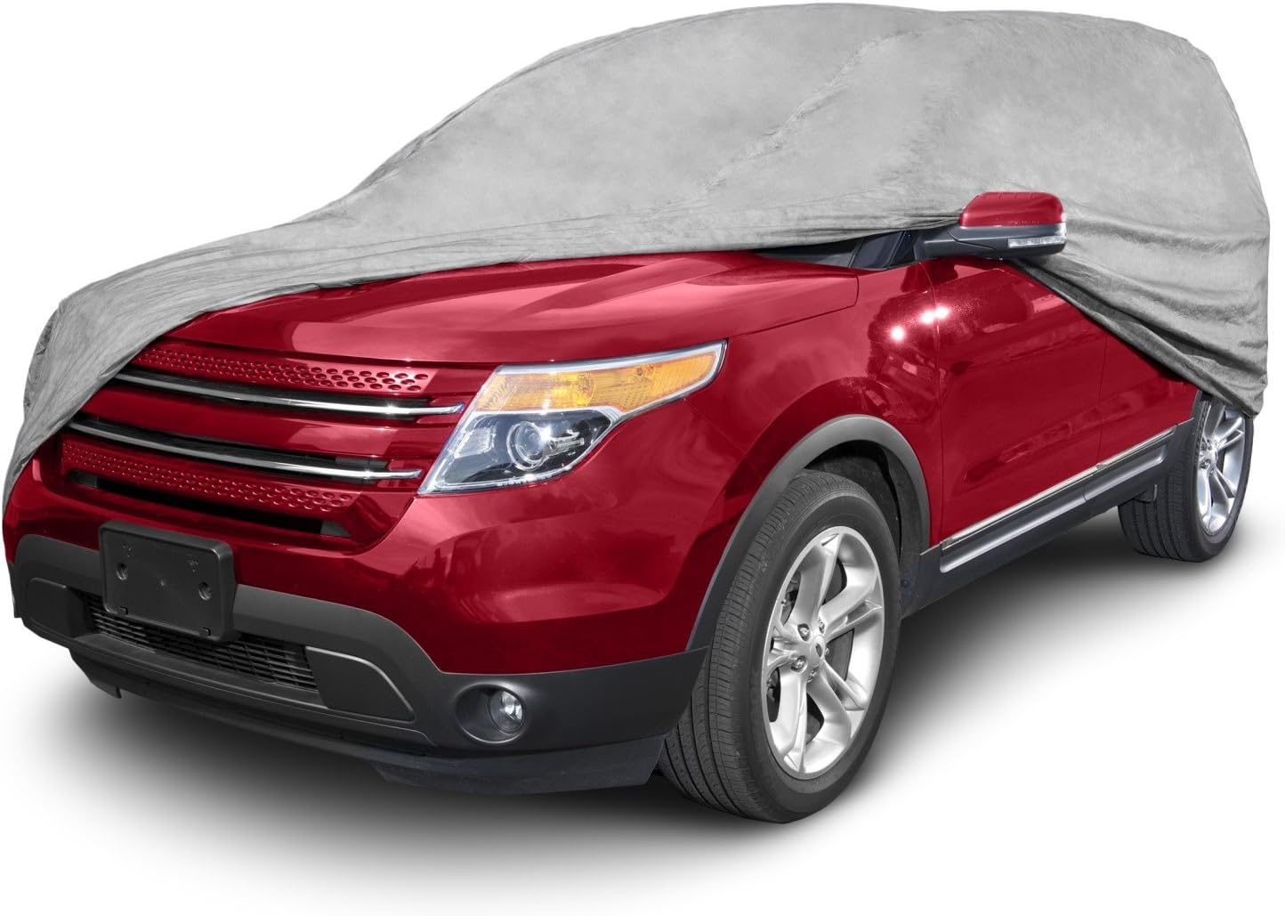 Budge Duro 3 Layer SUV Cover, Water Resistant, Scratchproof, Dustproof Cover, Fits SUVs up to 15'5", Gray