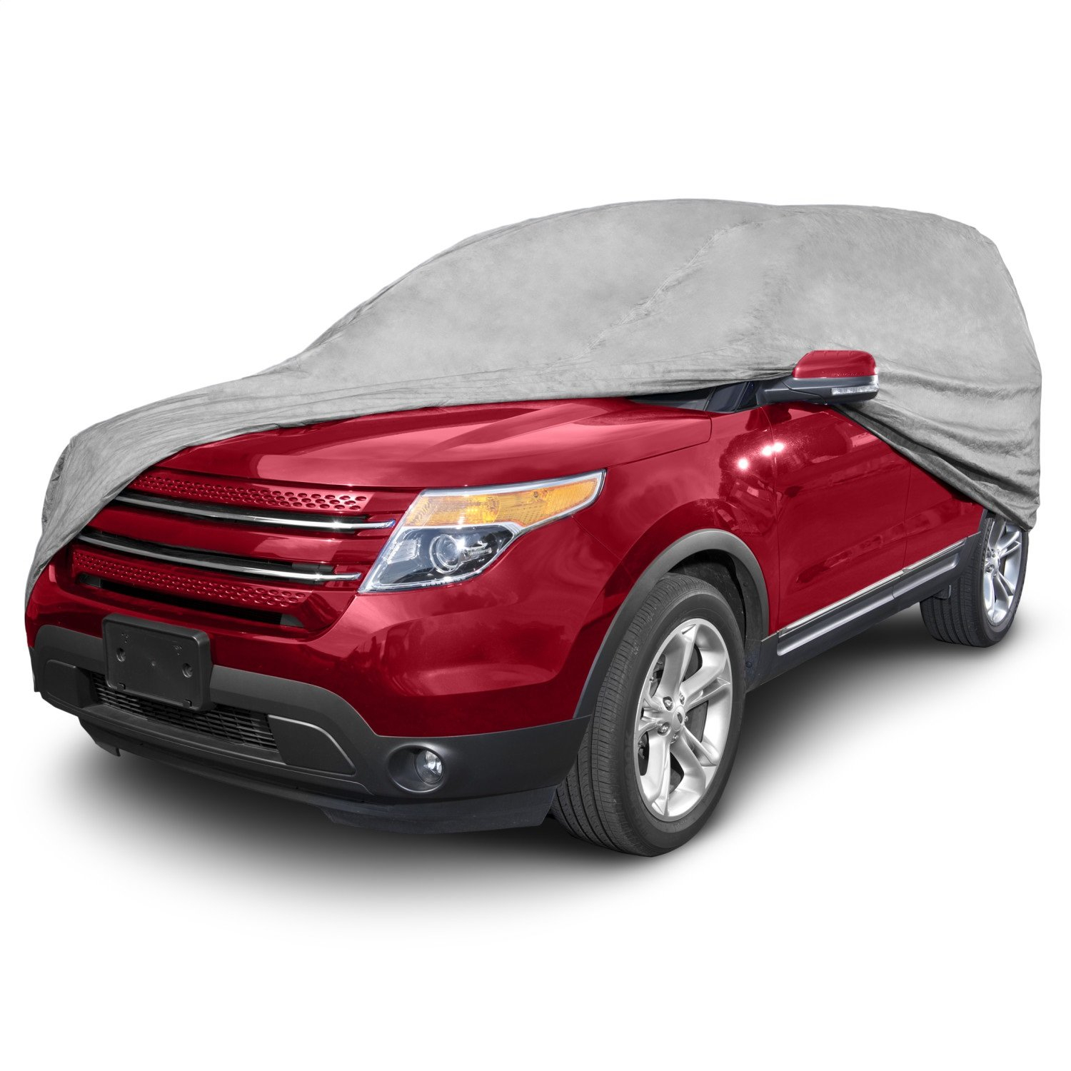 Budge Duro 3 Layer SUV Cover, Water Resistant, Scratchproof, Dustproof Cover, Fits SUVs up to 15'5", Gray