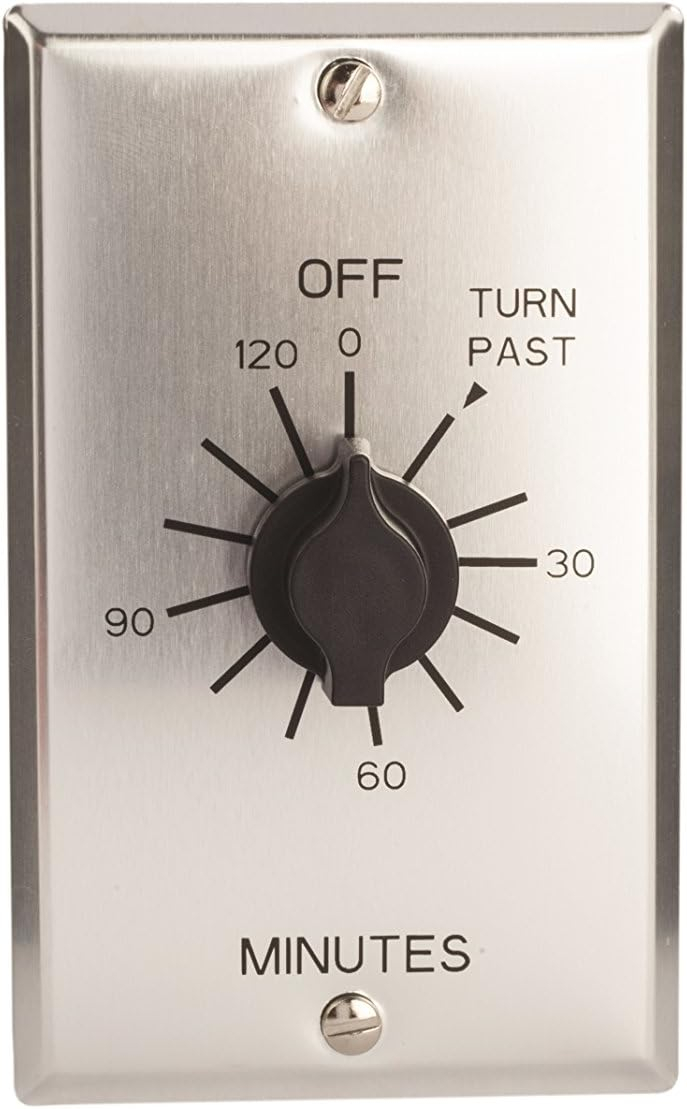 C Series Commercial Style Spring Wound Auto Off In-Wall Time Switch, 2 Hours