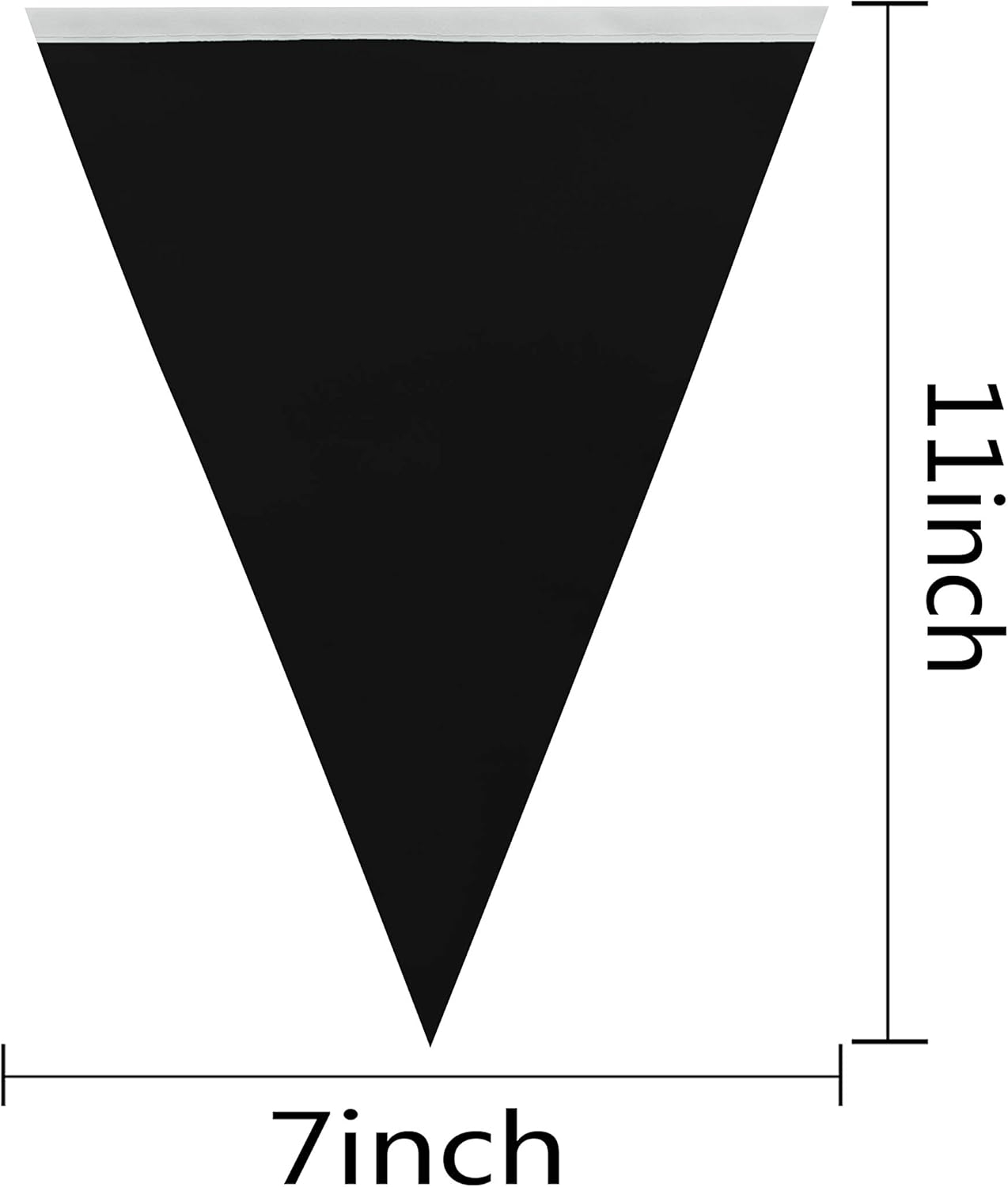 TSMD Solid Black Pennant Banners Flags String DIY Bunting Flags,Party Decorations for Grand Opening,Kids Birthday,Party Events Celebration