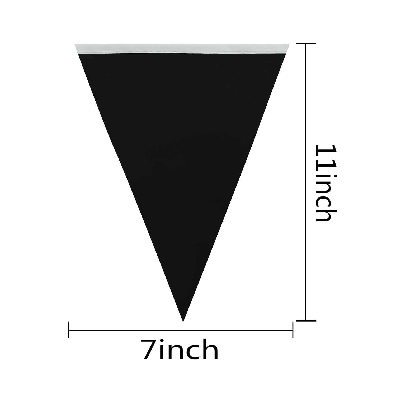 TSMD Solid Black Pennant Banners Flags String DIY Bunting Flags,Party Decorations for Grand Opening,Kids Birthday,Party Events Celebration