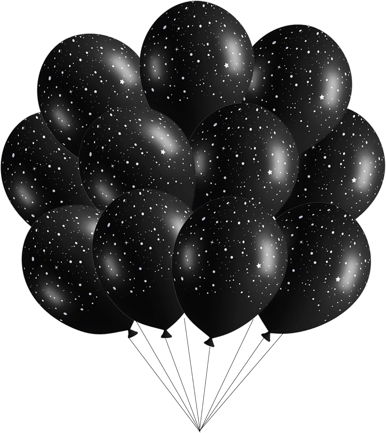 40Pcs Galaxy Balloons for Boys Galaxy Birthday Party Decorations Outer Space Themed Party Supplies Black Star Latex Balloon Garland Black and White Balloons for Kids