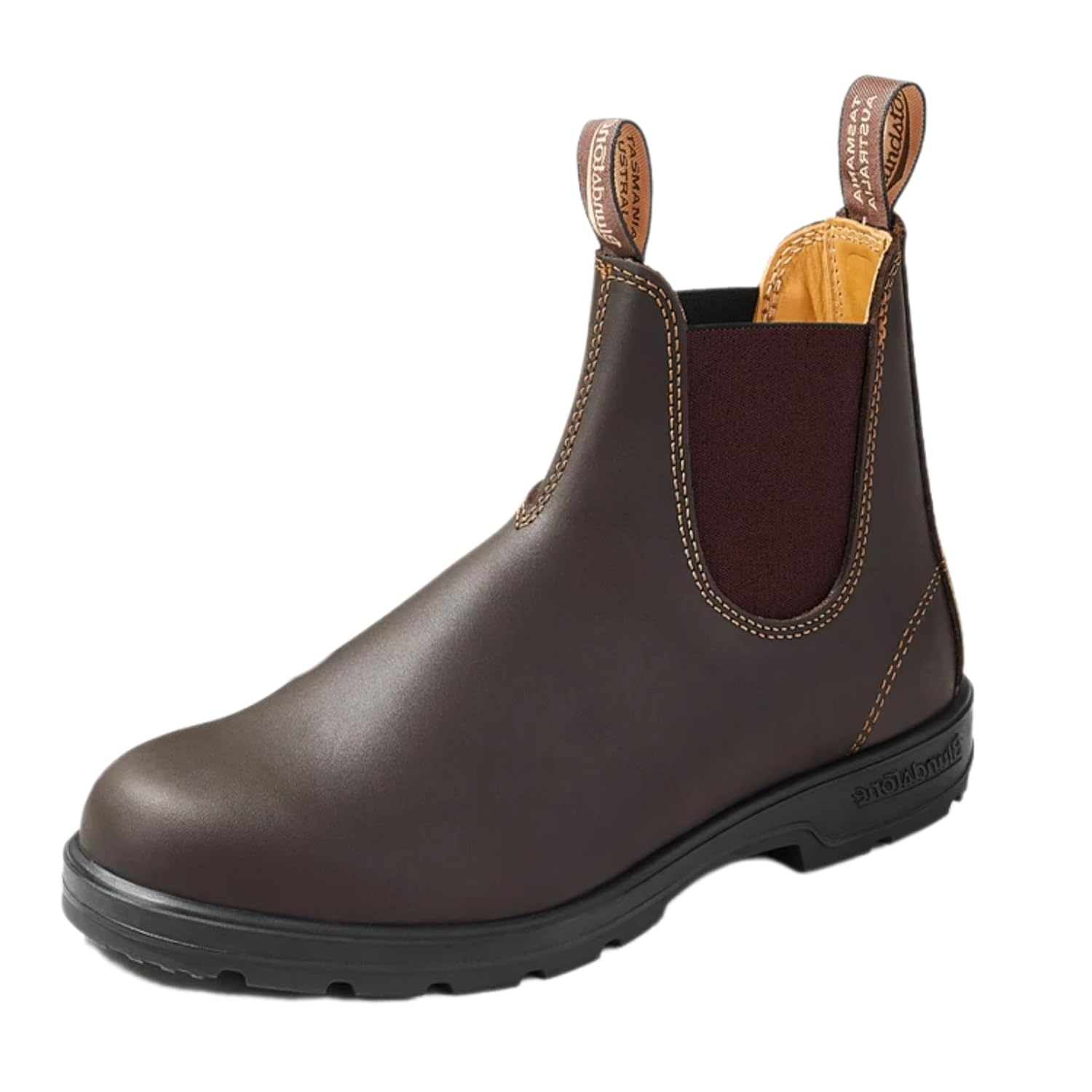 Blundstone 550 Unisex Chelsea Boots, Premium Water Resistant Leather with a Cushioned Midsole and Elastic Side For Men and Women, Walnut Brown 10 AU