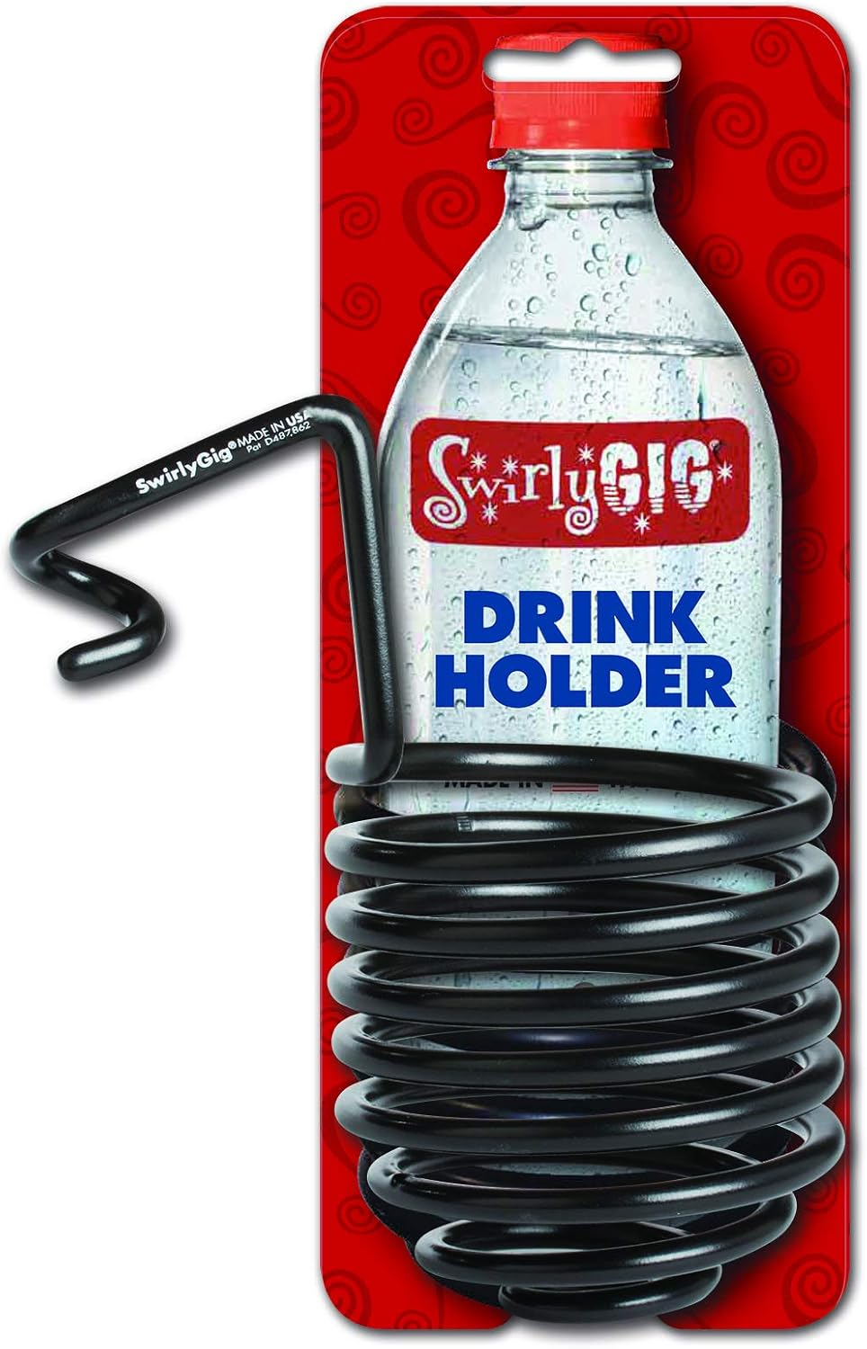 SwirlyGig SG1000 Original Drink Holder in Black for 0.5 in. Tubing