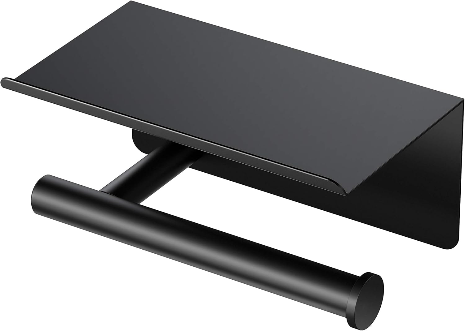 Gatco 1420MX Latitude II Toilet Paper Holder with Mobile Shelf, Matte Black