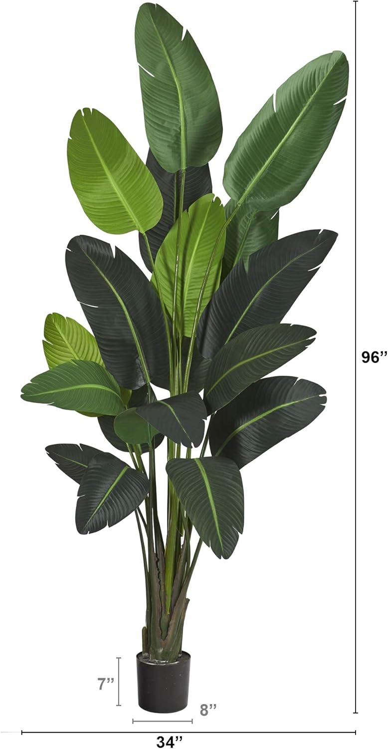 Nearly Natural 8’ Traveler's Palm Artificial tree
