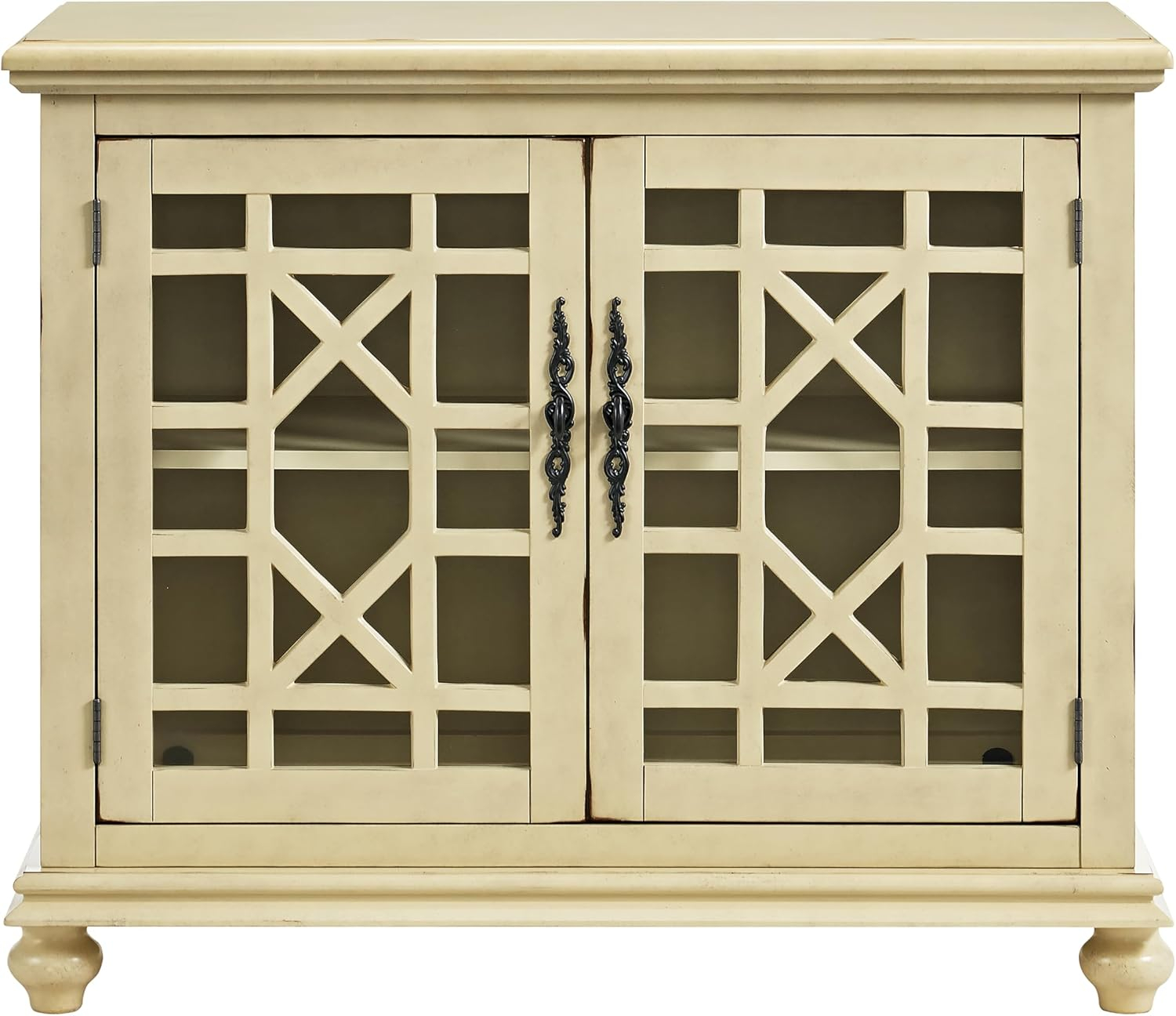 Martin Svensson Home Elegant Small Spaces TV Stand, Antique Cream White