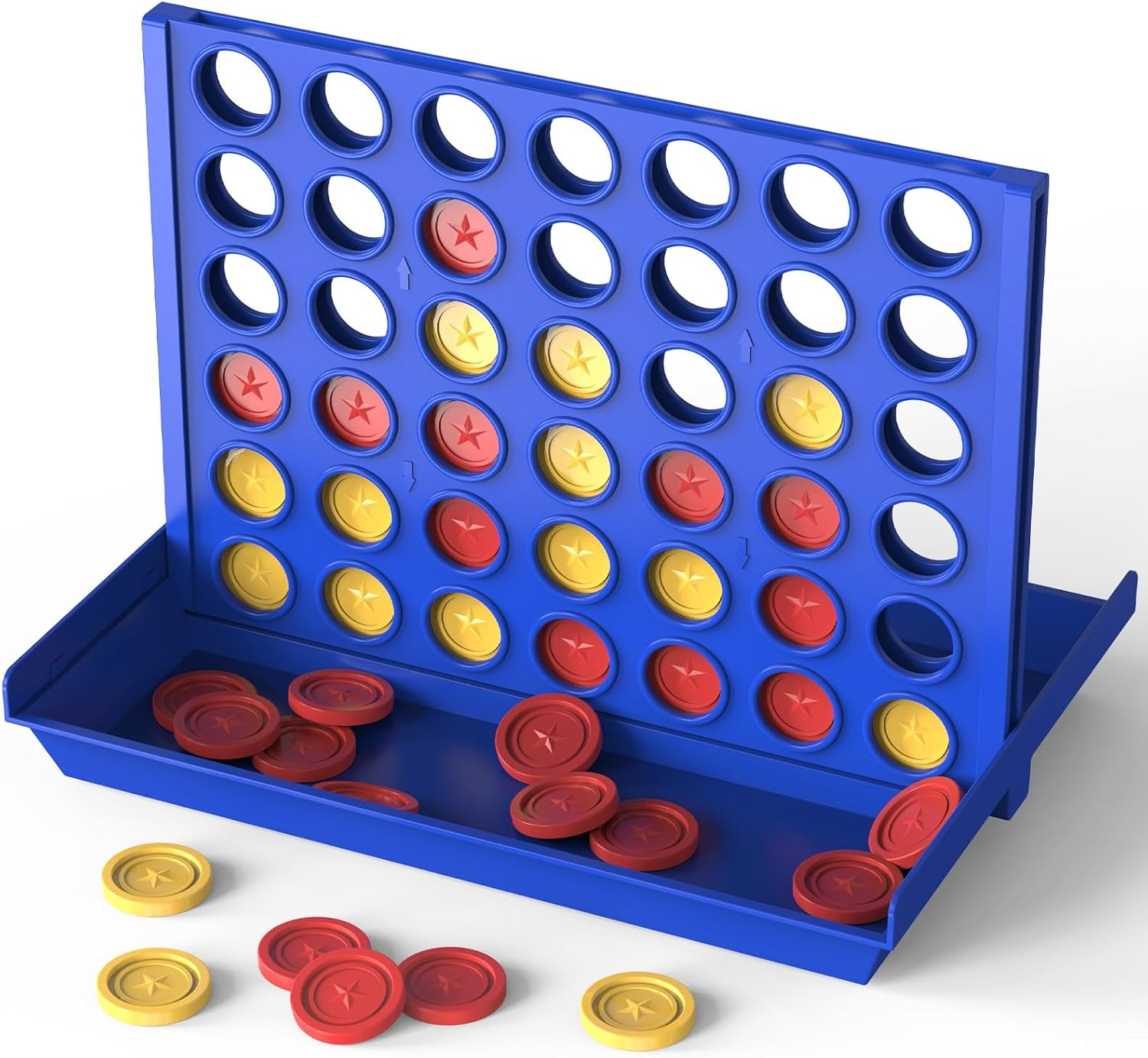 FNNMNNR Four in a Row Line Up 4 Gaming Fun Set  Travel Portable Convenient Size  Classic Fun Educational Family Games