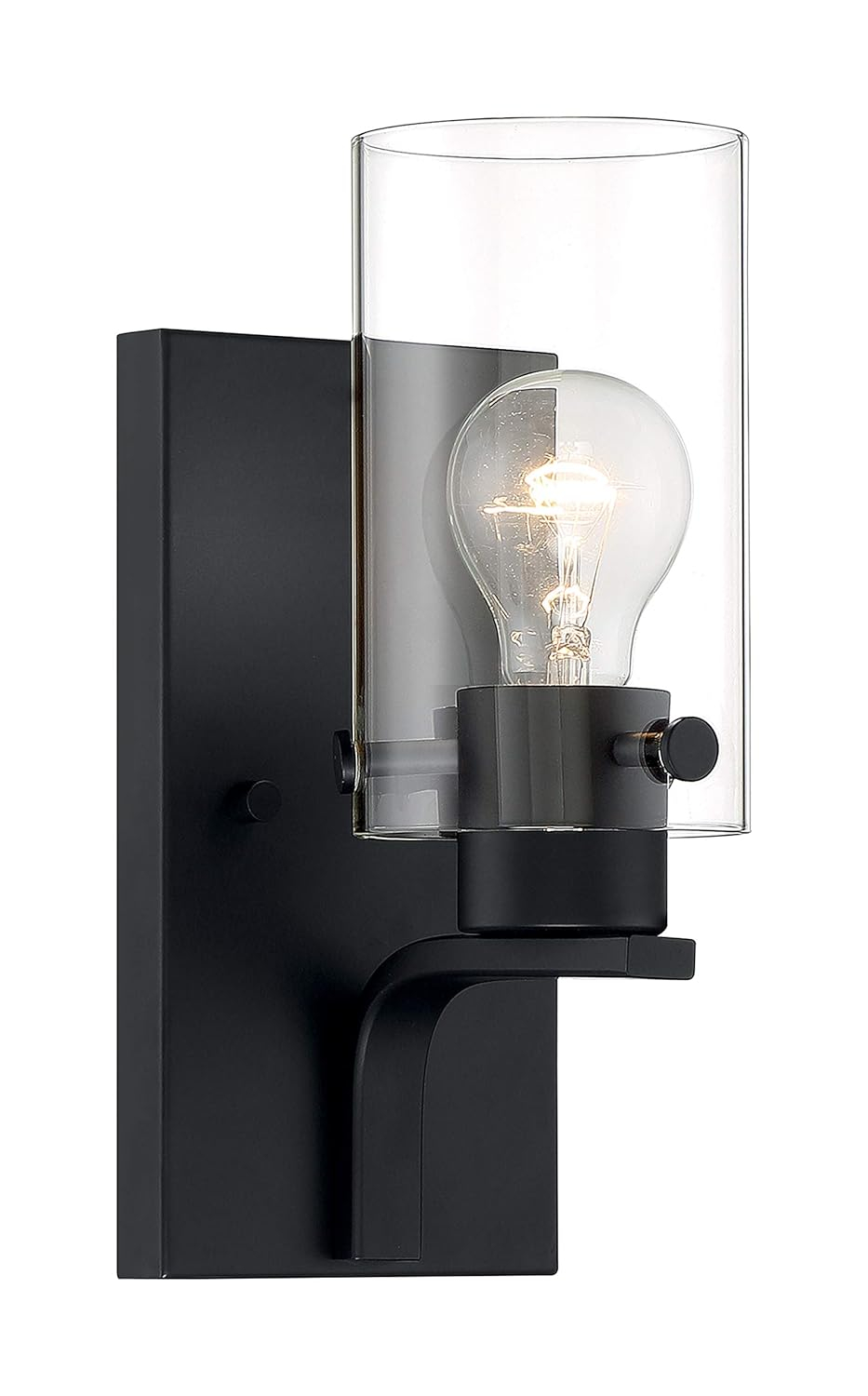 Sommerset Matte Black 10.75" Dimmable Vanity Sconce with Clear Glass