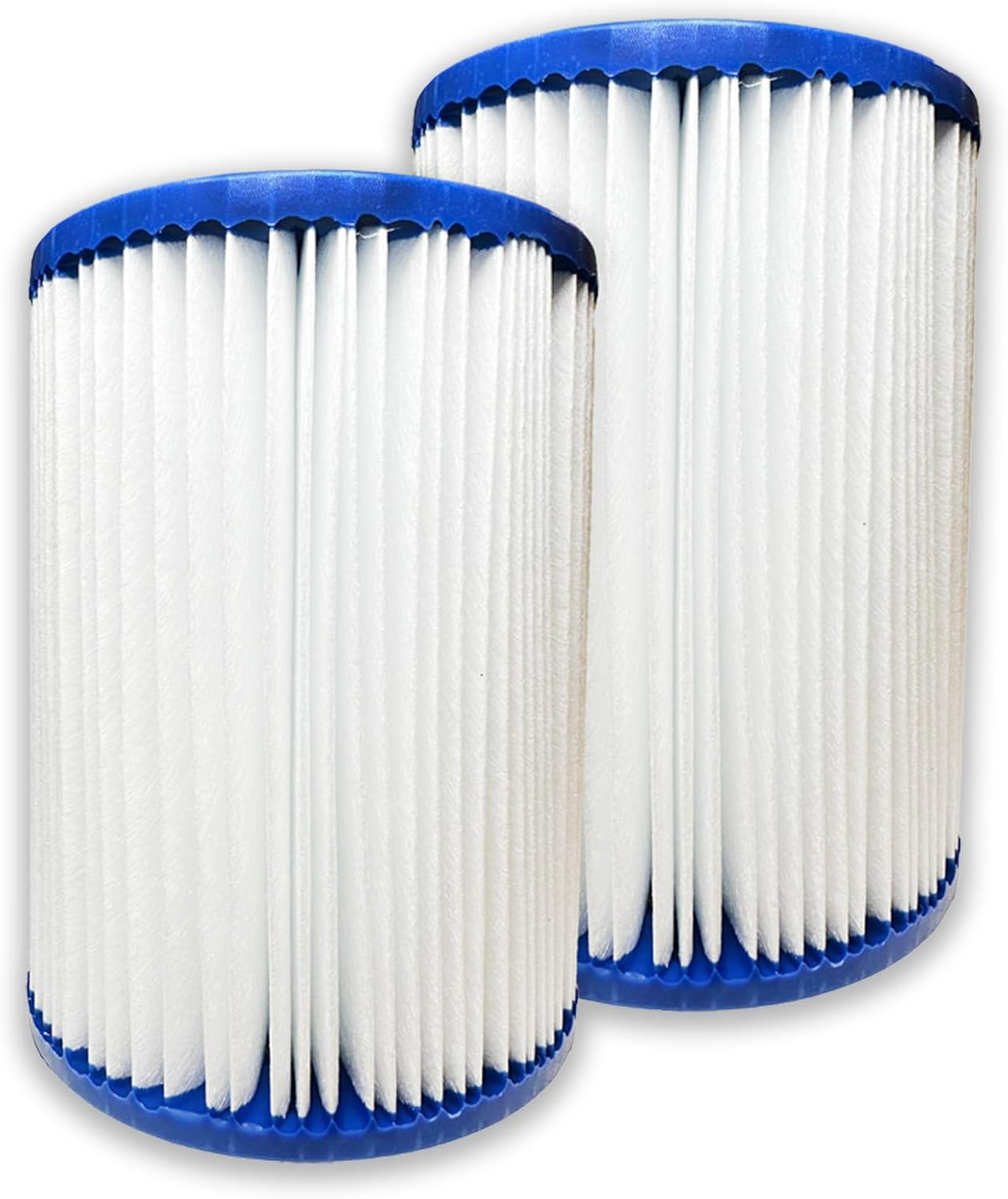 Nispira Pool Filter Replacement for Bestway Flowclear Hot Tubs Type II Cartridge Lay Z Spa Filter Pump 58094 530-800 Gal. | Pack of 2